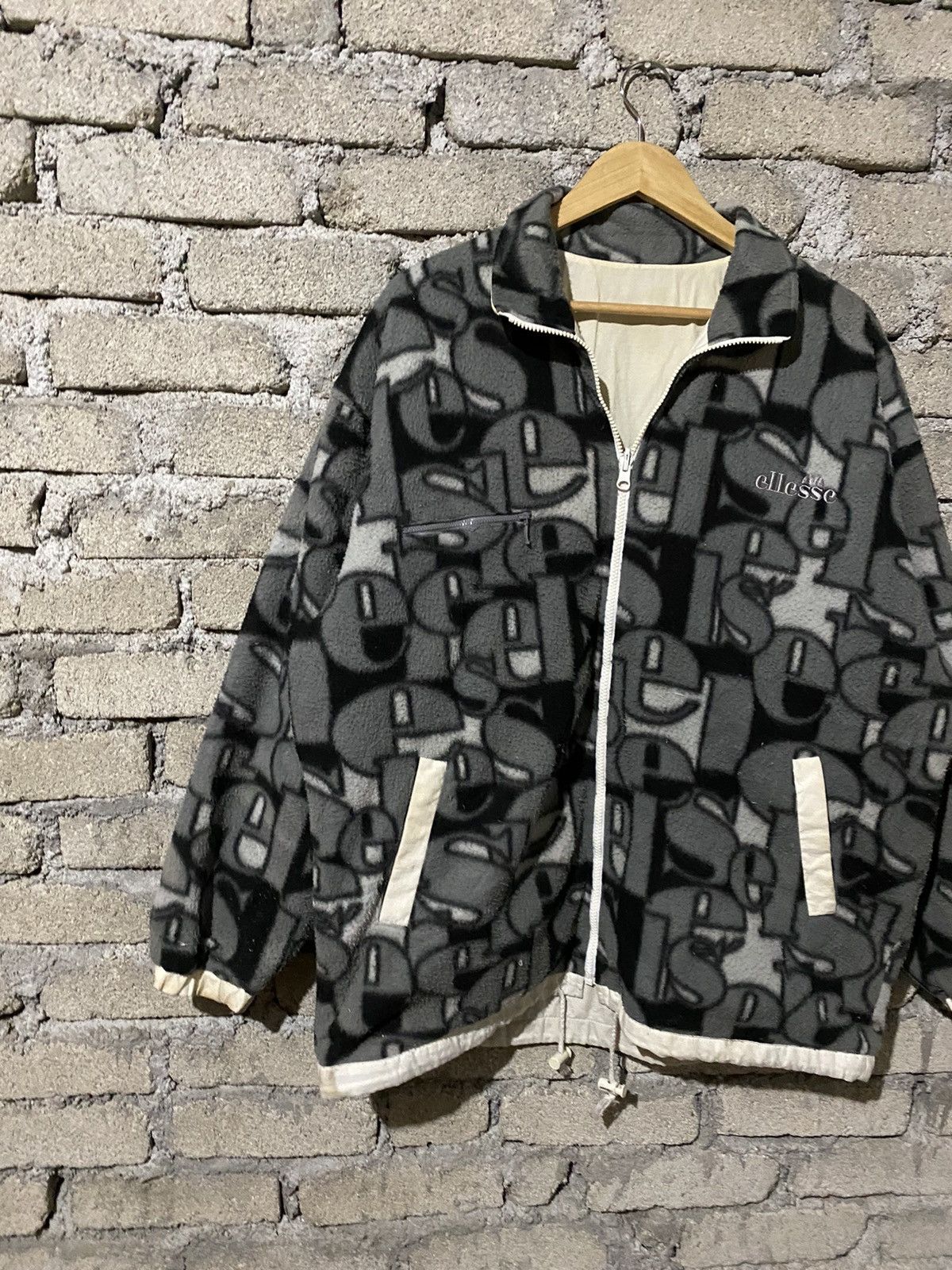 Ellesse × Vintage 🔥SALE🔥VINTAGE 90s ELLESSE FULLPRINTS FLEECE JACKET Size US XL / EU 56 / 4 - 4 Thumbnail