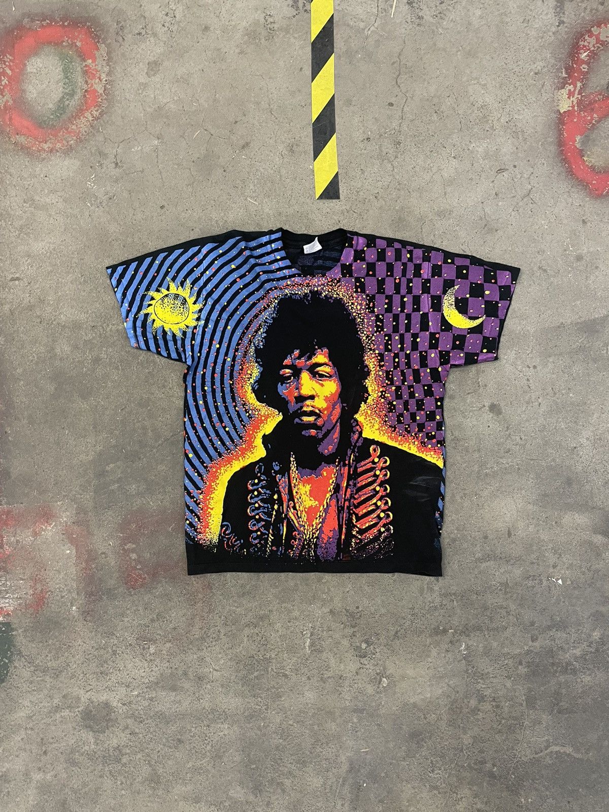 Jimi Hendrix Vintage Washed June 22, 1969 Live Concert Unisex Tee