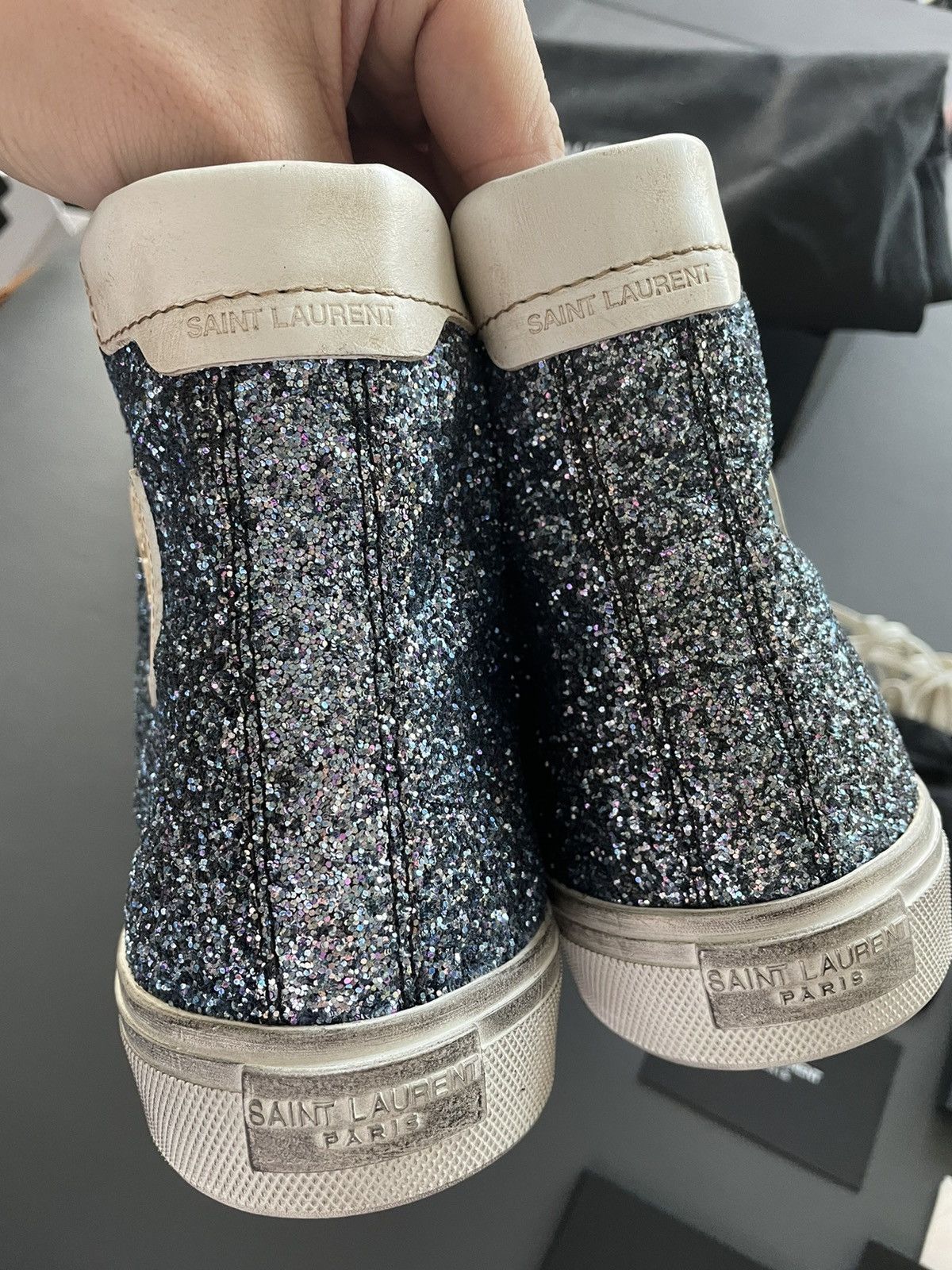 Saint Laurent Paris Rare BrandNEW Runway SL Bedford Sparkling Glitter Sneakers Size US 11 / EU 44 - 11 Thumbnail