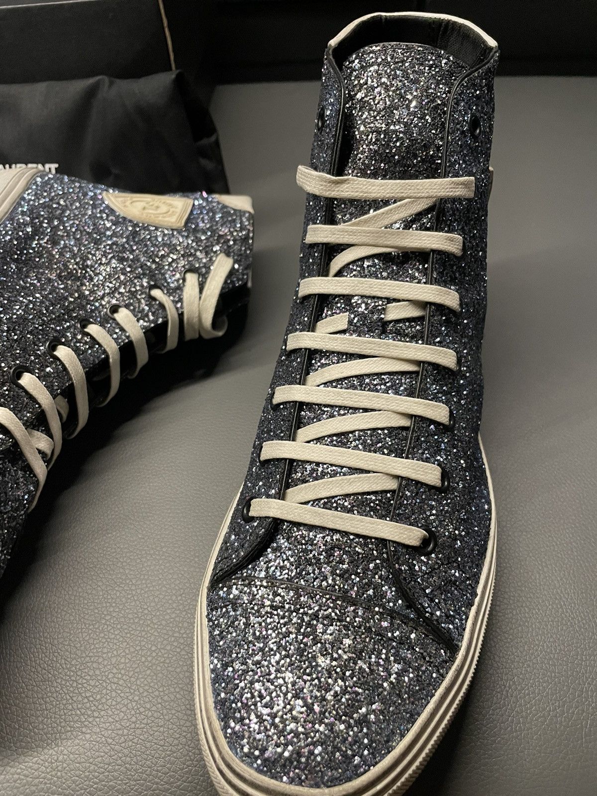 Saint Laurent Paris Rare BrandNEW Runway SL Bedford Sparkling Glitter Sneakers Size US 11 / EU 44 - 23 Thumbnail