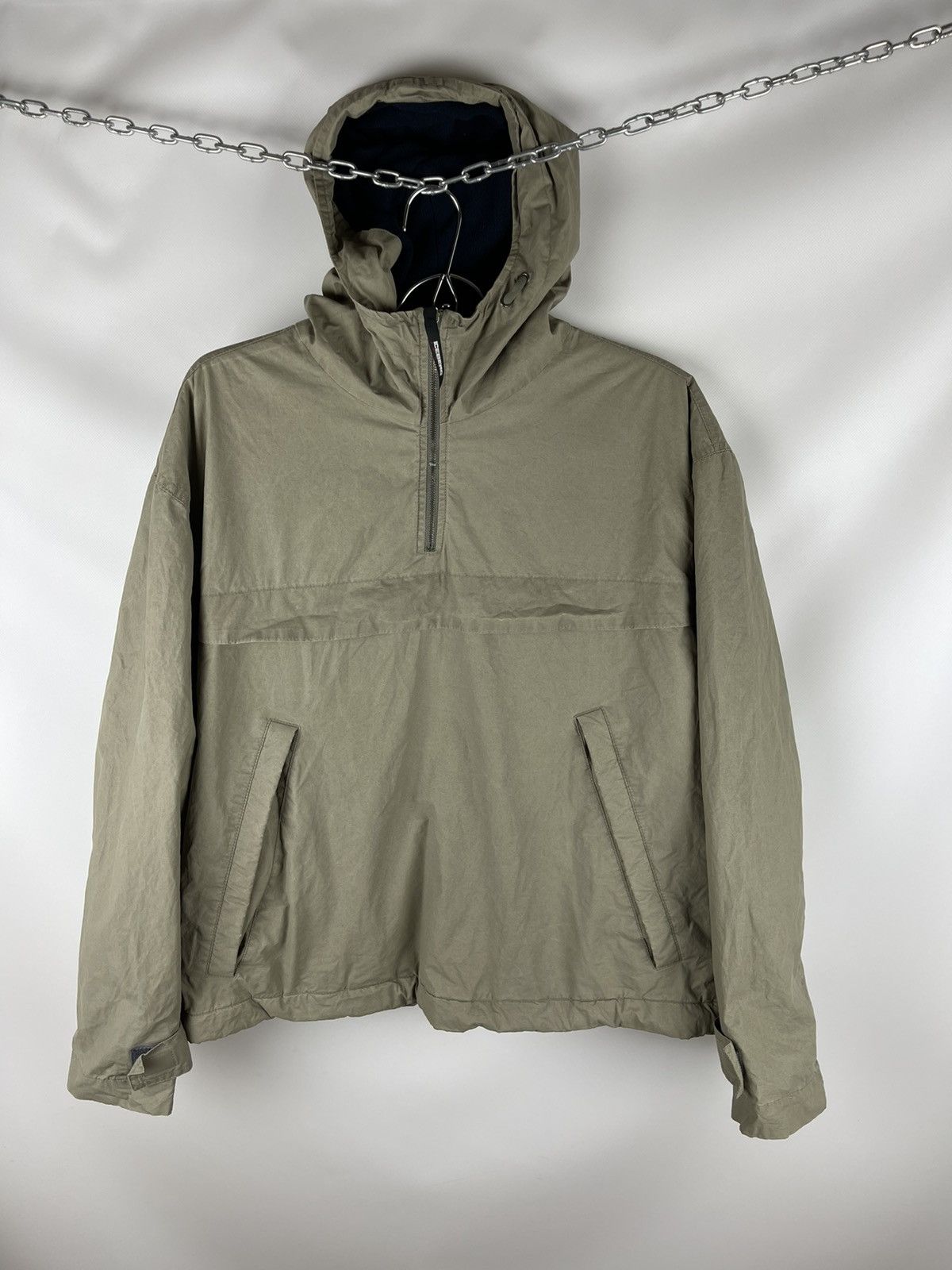 Iceberg Iceberg Jeans beige anorak jacket big logo fleece Size US L / EU 52-54 / 3 - 1 Thumbnail