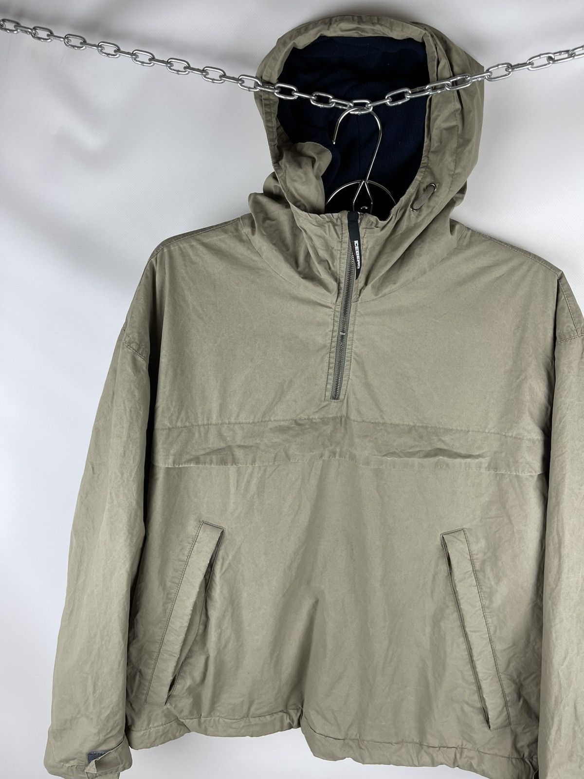 Iceberg Iceberg Jeans beige anorak jacket big logo fleece Size US L / EU 52-54 / 3 - 8 Thumbnail
