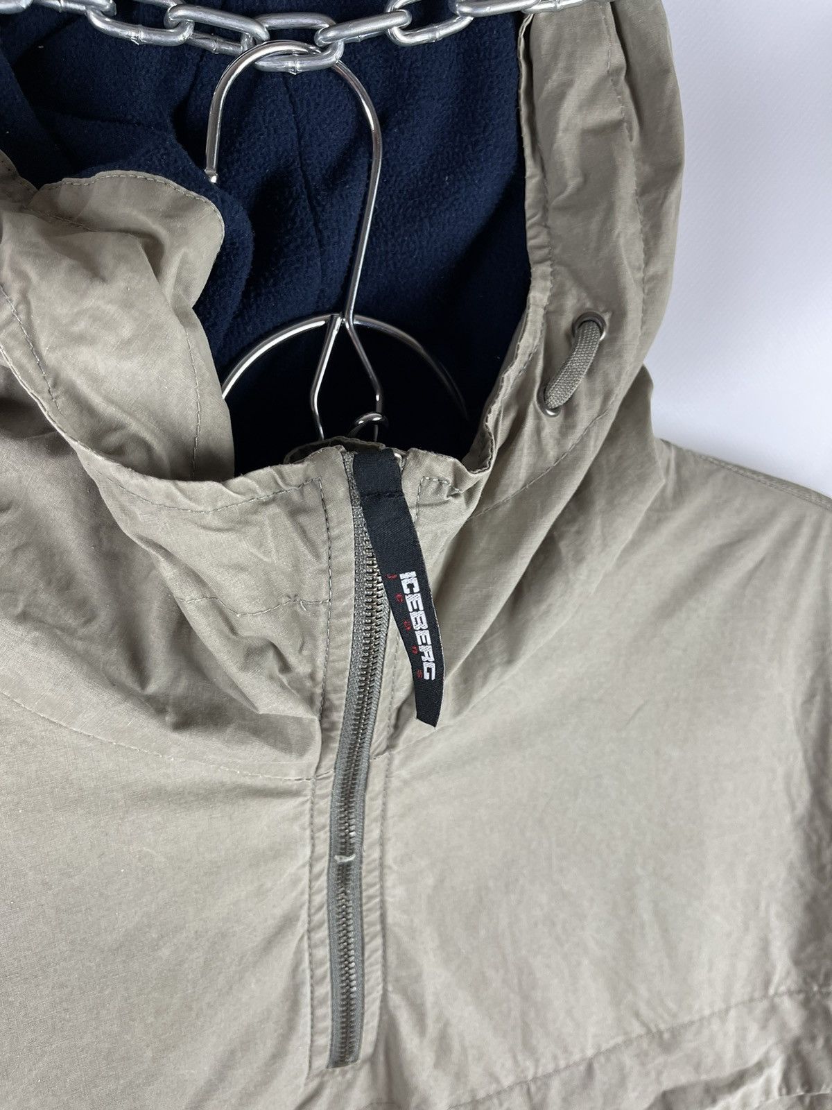 Iceberg Iceberg Jeans beige anorak jacket big logo fleece Size US L / EU 52-54 / 3 - 9 Thumbnail