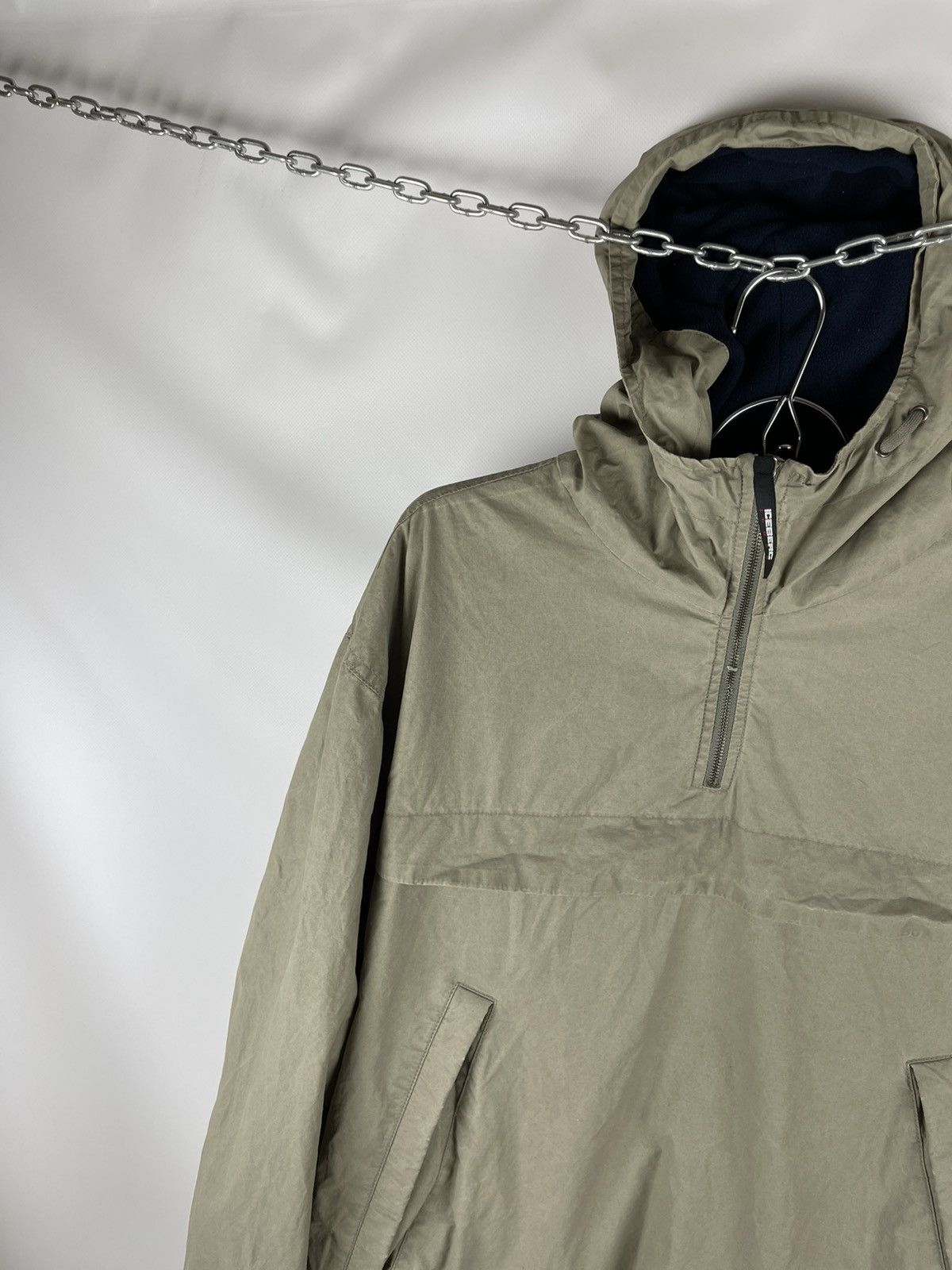 Iceberg Iceberg Jeans beige anorak jacket big logo fleece Size US L / EU 52-54 / 3 - 3 Thumbnail
