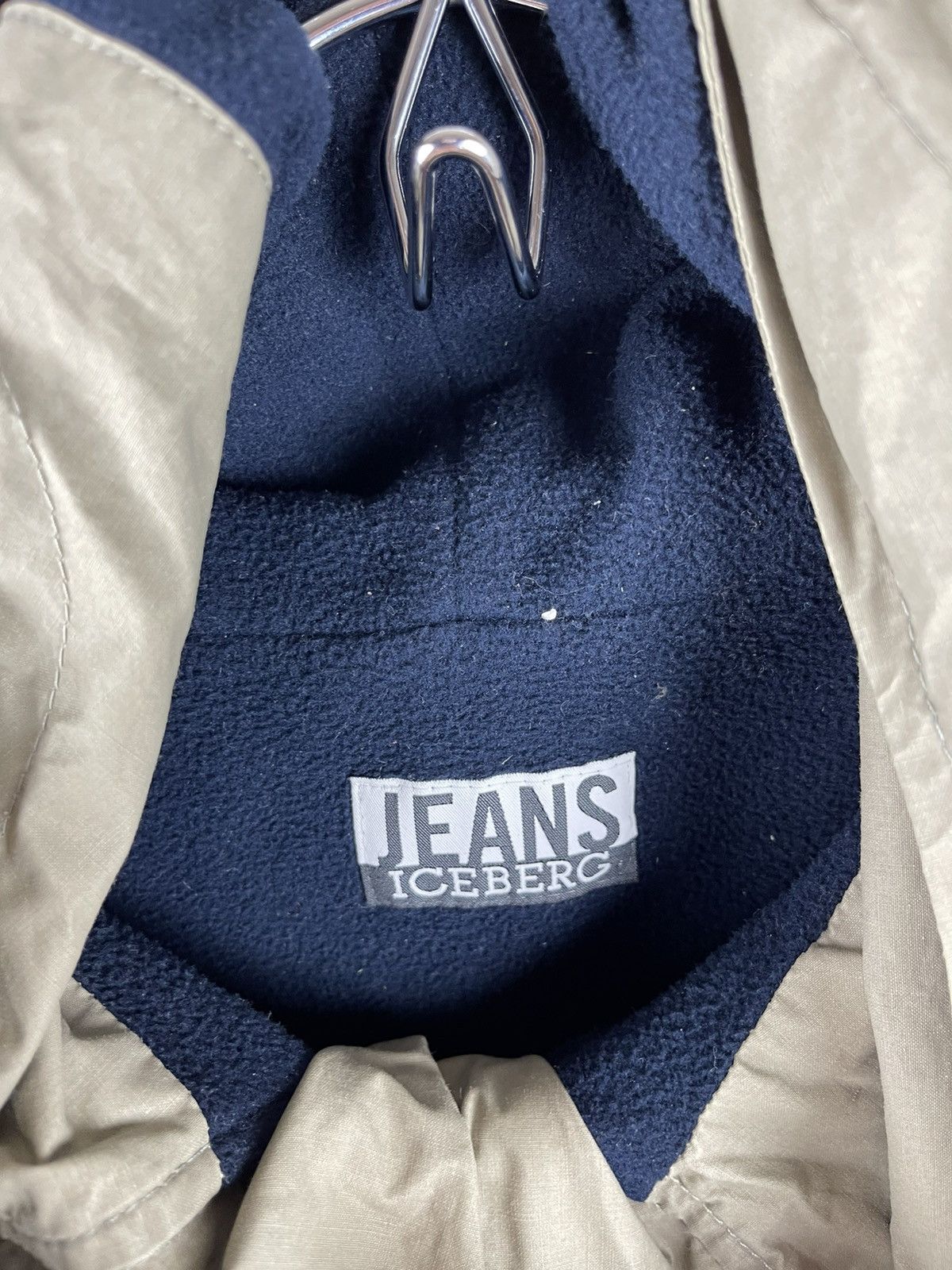 Iceberg Iceberg Jeans beige anorak jacket big logo fleece Size US L / EU 52-54 / 3 - 12 Thumbnail