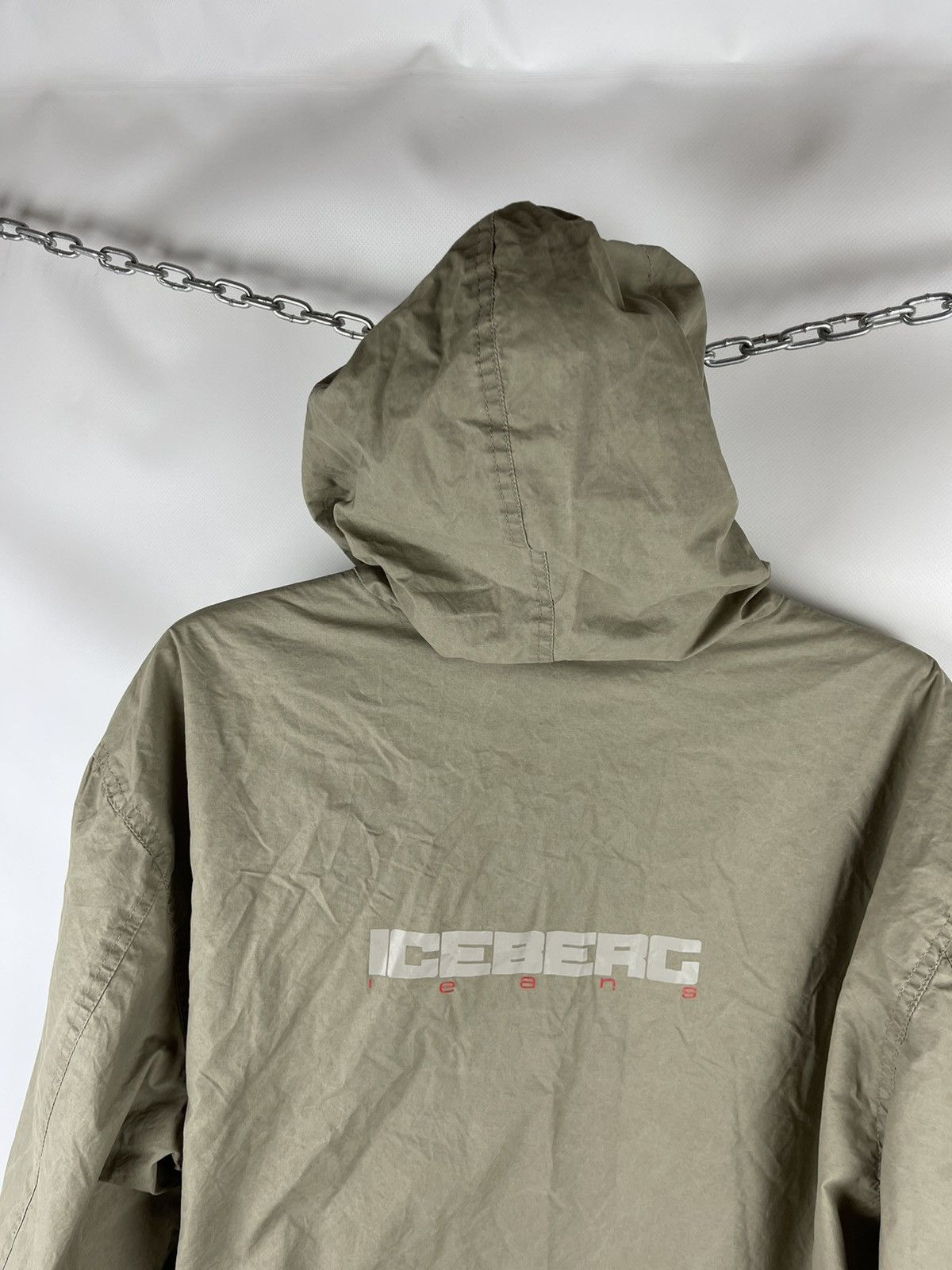 Iceberg Iceberg Jeans beige anorak jacket big logo fleece Size US L / EU 52-54 / 3 - 13 Thumbnail
