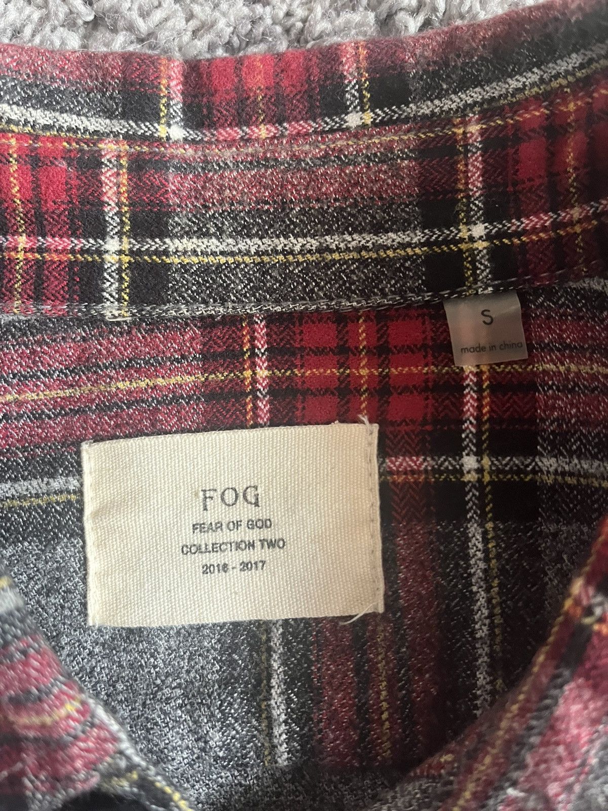 Fear of God × Pacsun Fear of God x Pacsun Collection 2 Flannel Shirt Grey/Red Size US S / EU 44-46 / 1 - 3 Thumbnail