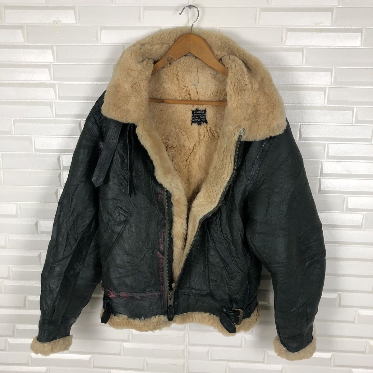 Octopus ✈️🔥TYPE B3 OCTOPUS ARMY 1986 LEATHER JACKET🔥✈️ Size US M / EU 48-50 / 2 - 9 Thumbnail