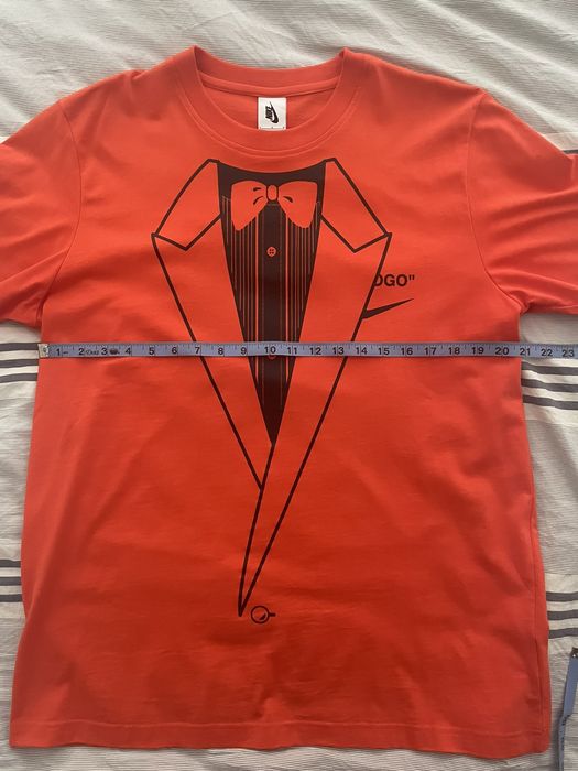 Nike off white tuxedo 2024 shirt