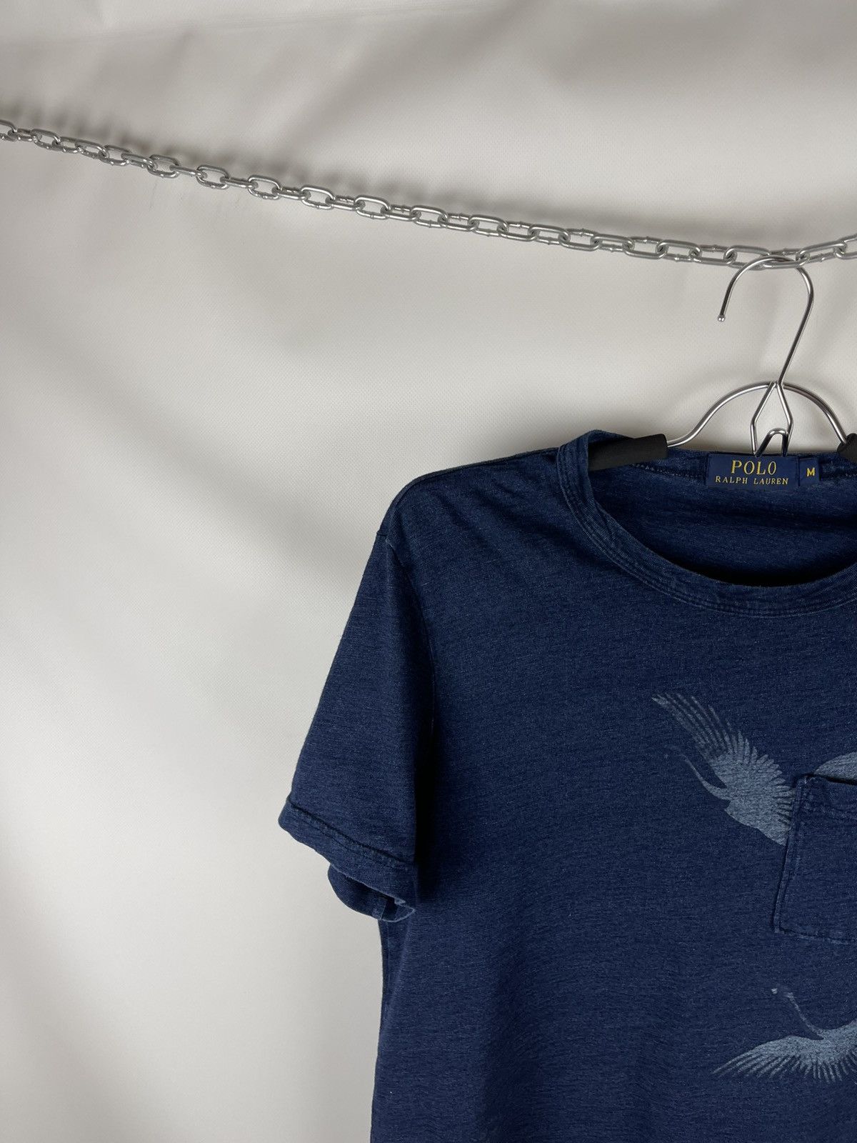 Polo Ralph Lauren Polo Ralph Lauren crane print big logo tee shirt blue navy Size US M / EU 48-50 / 2 - 2 Thumbnail