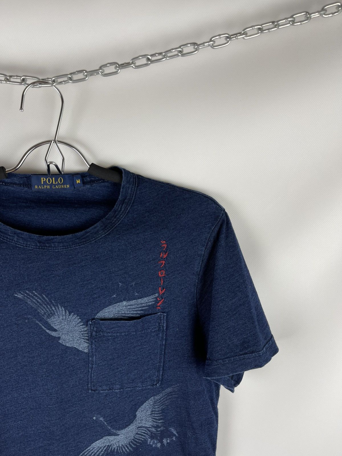 Polo Ralph Lauren Polo Ralph Lauren crane print big logo tee shirt blue navy Size US M / EU 48-50 / 2 - 3 Thumbnail