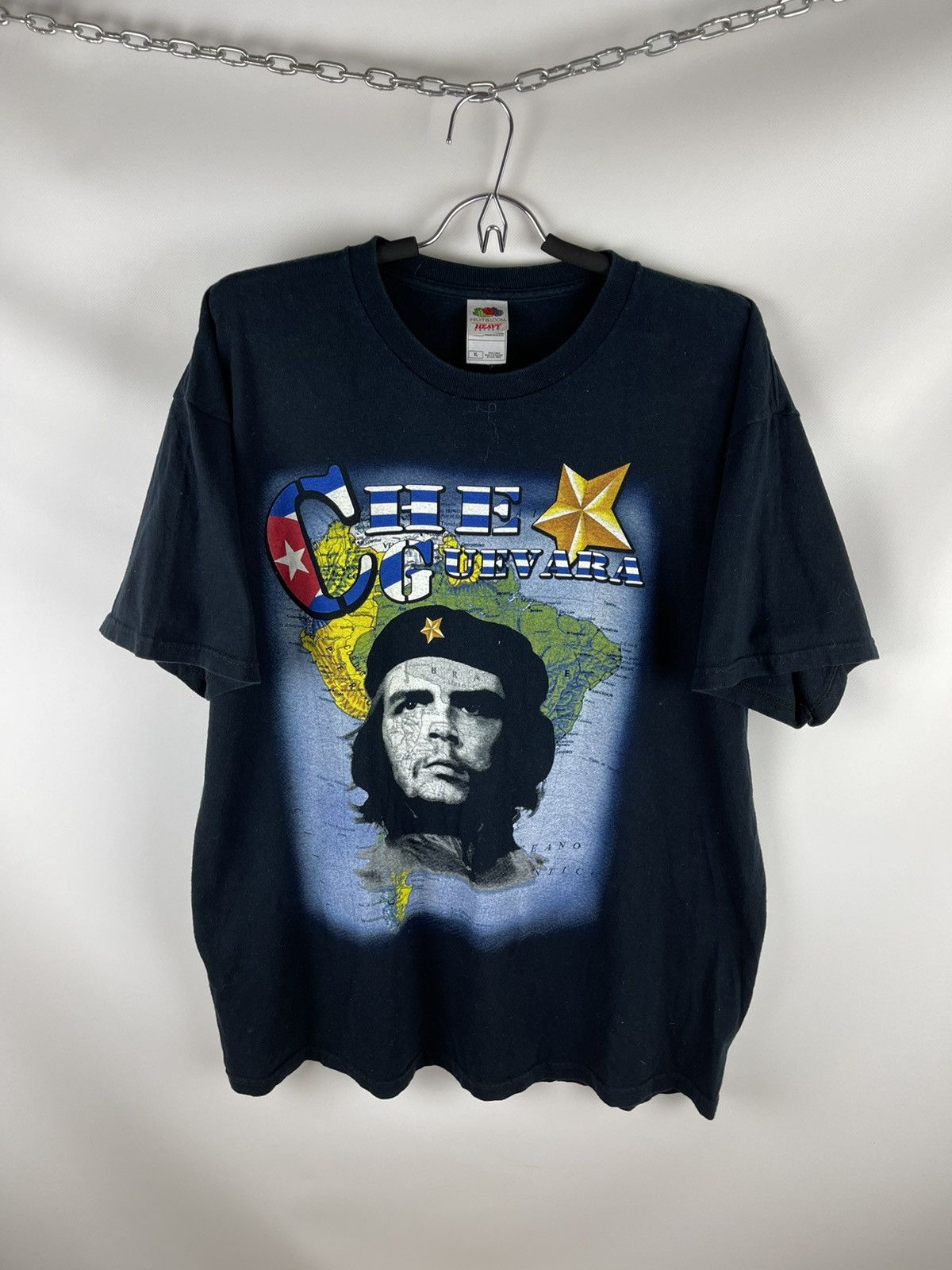 Fruit Of The Loom FOTL Che Guevara vintage big logo double side print tee Size US XL / EU 56 / 4 - 1 Thumbnail