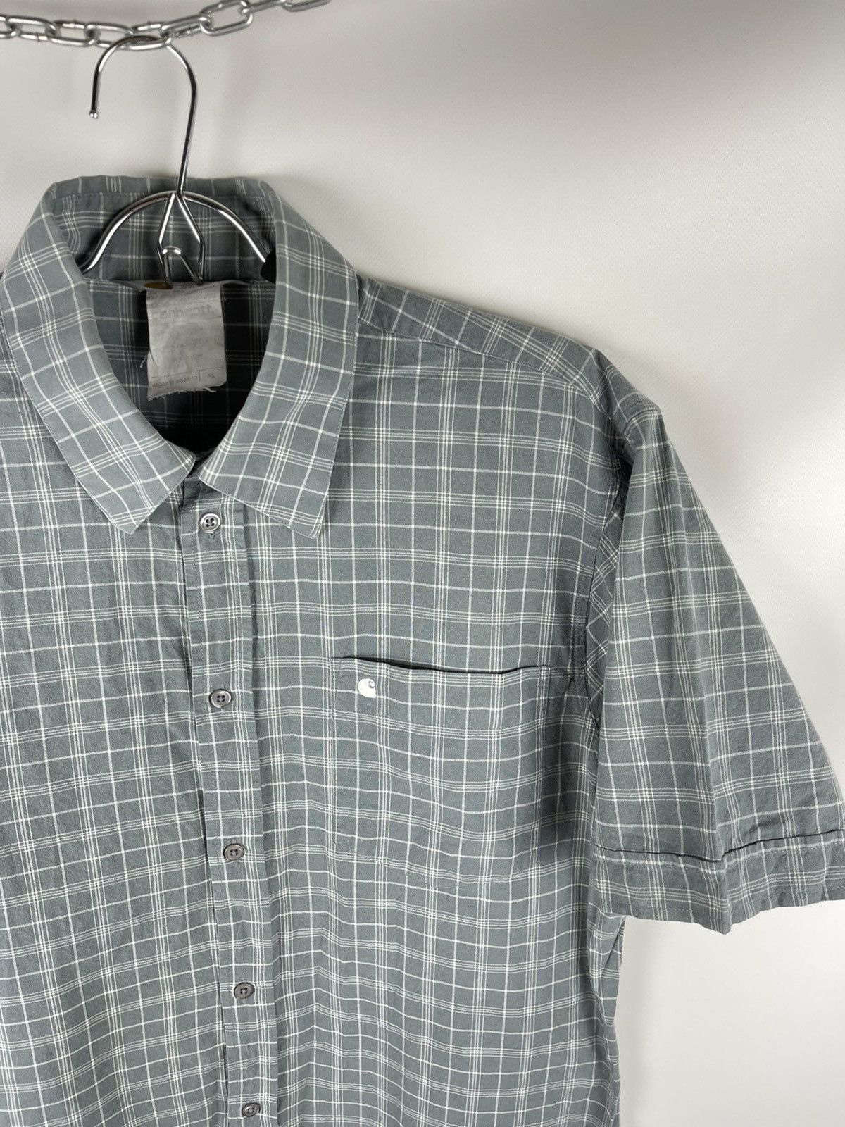 Carhartt Carhartt vintage 90s checkered grey short sleeve shirt Size US XL / EU 56 / 4 - 2 Thumbnail