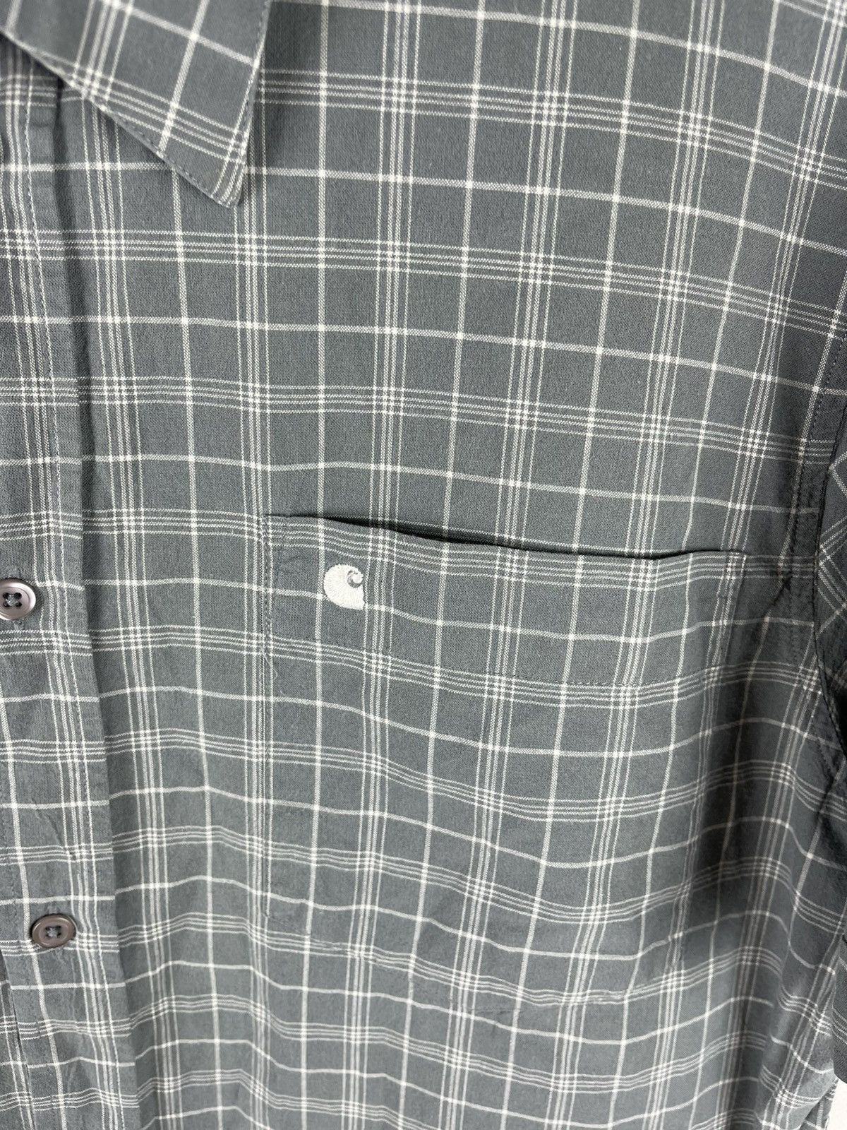 Carhartt Carhartt vintage 90s checkered grey short sleeve shirt Size US XL / EU 56 / 4 - 4 Thumbnail