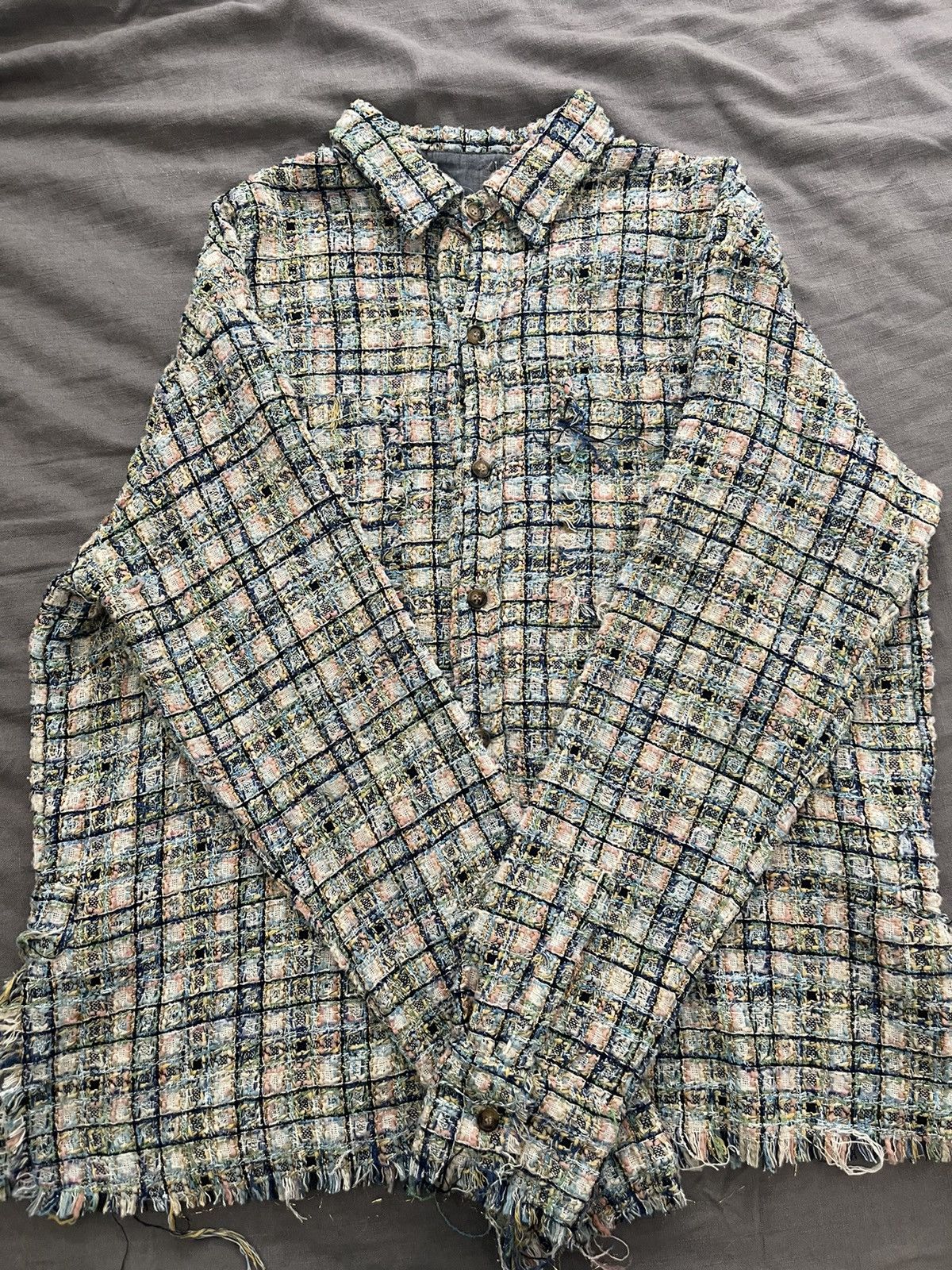 Vintage Vintage Raw Edge Flannel Size US XL / EU 56 / 4 - 2 Thumbnail