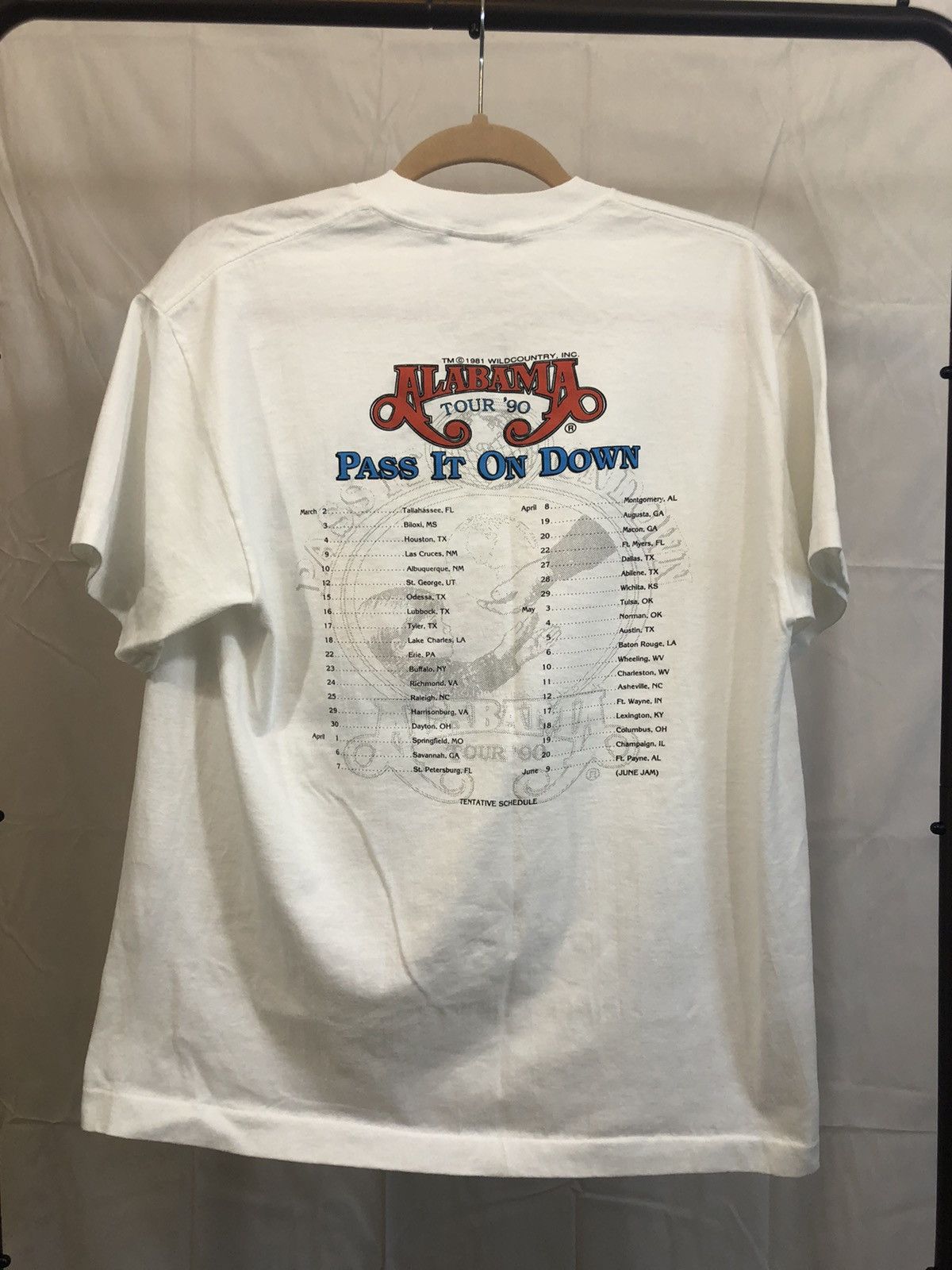Band Tees × Vintage Alabama 1990 Tour 90s Band Tee Size US XL / EU 56 / 4 - 3 Thumbnail