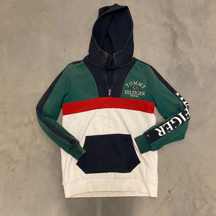 Tommy hilfiger clearance 90s colorblock hoodie