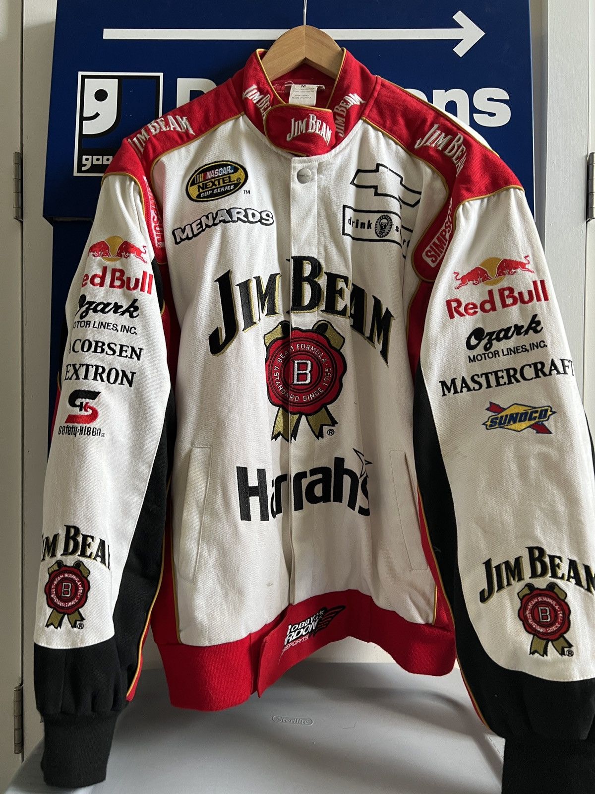 Vintage Vintage 90s Robby Gordon Jim beam Red Bull nascar jacket | Grailed