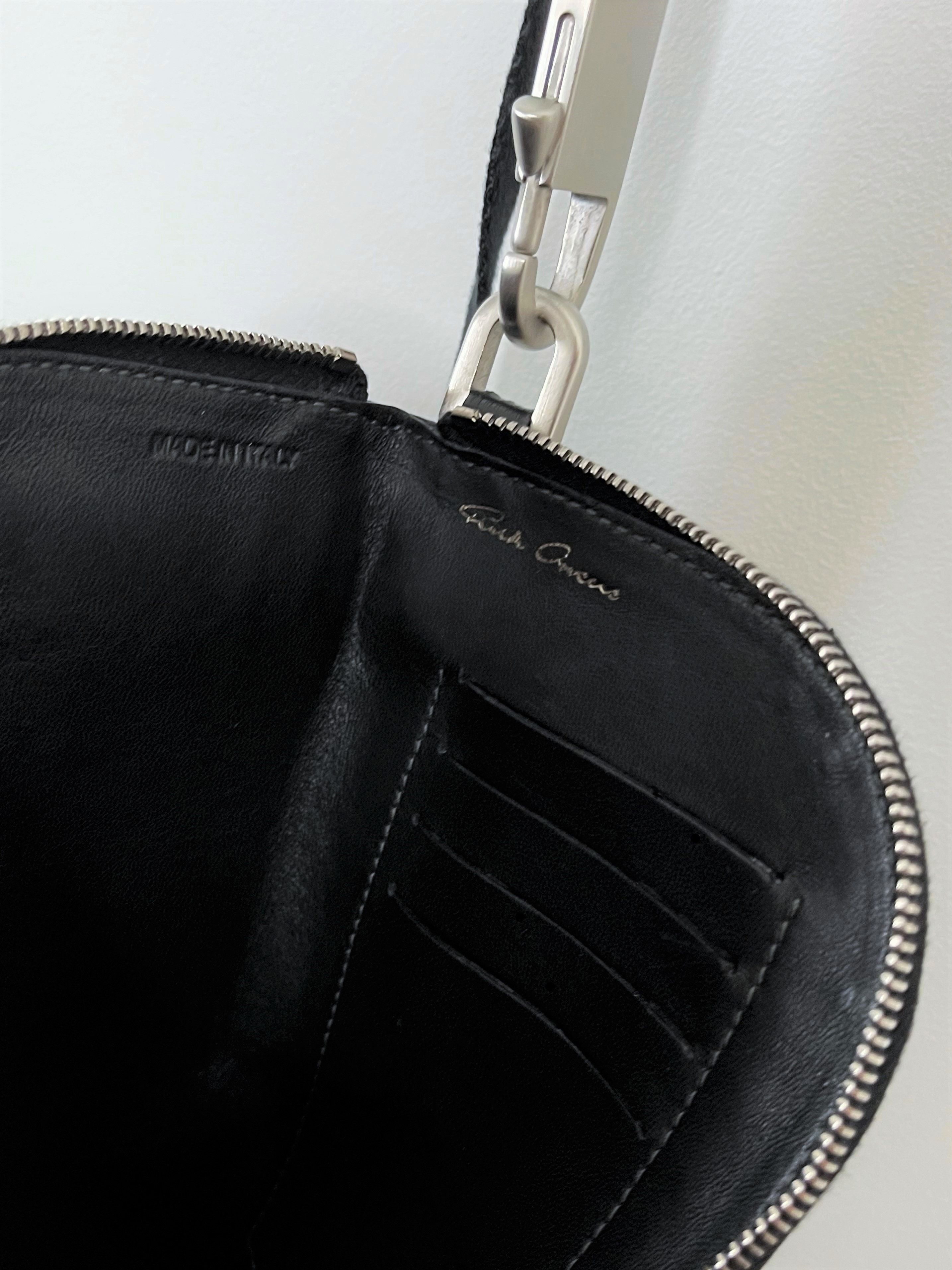 Rick Owens Black Python Snakeskin Card Slot Neck Wallet SS20 Tecuatl Size ONE SIZE - 9 Thumbnail