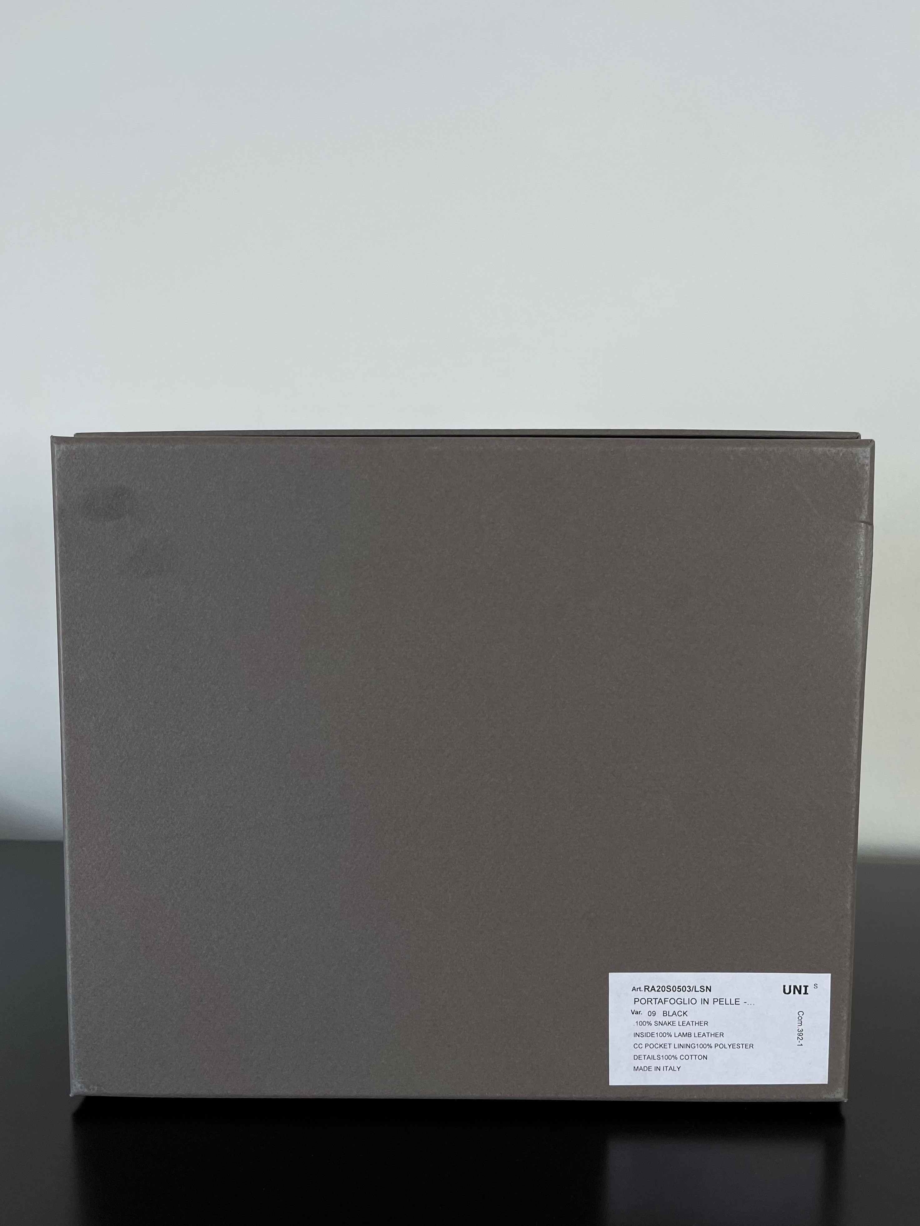 Rick Owens Black Python Snakeskin Card Slot Neck Wallet SS20 Tecuatl Size ONE SIZE - 12 Thumbnail