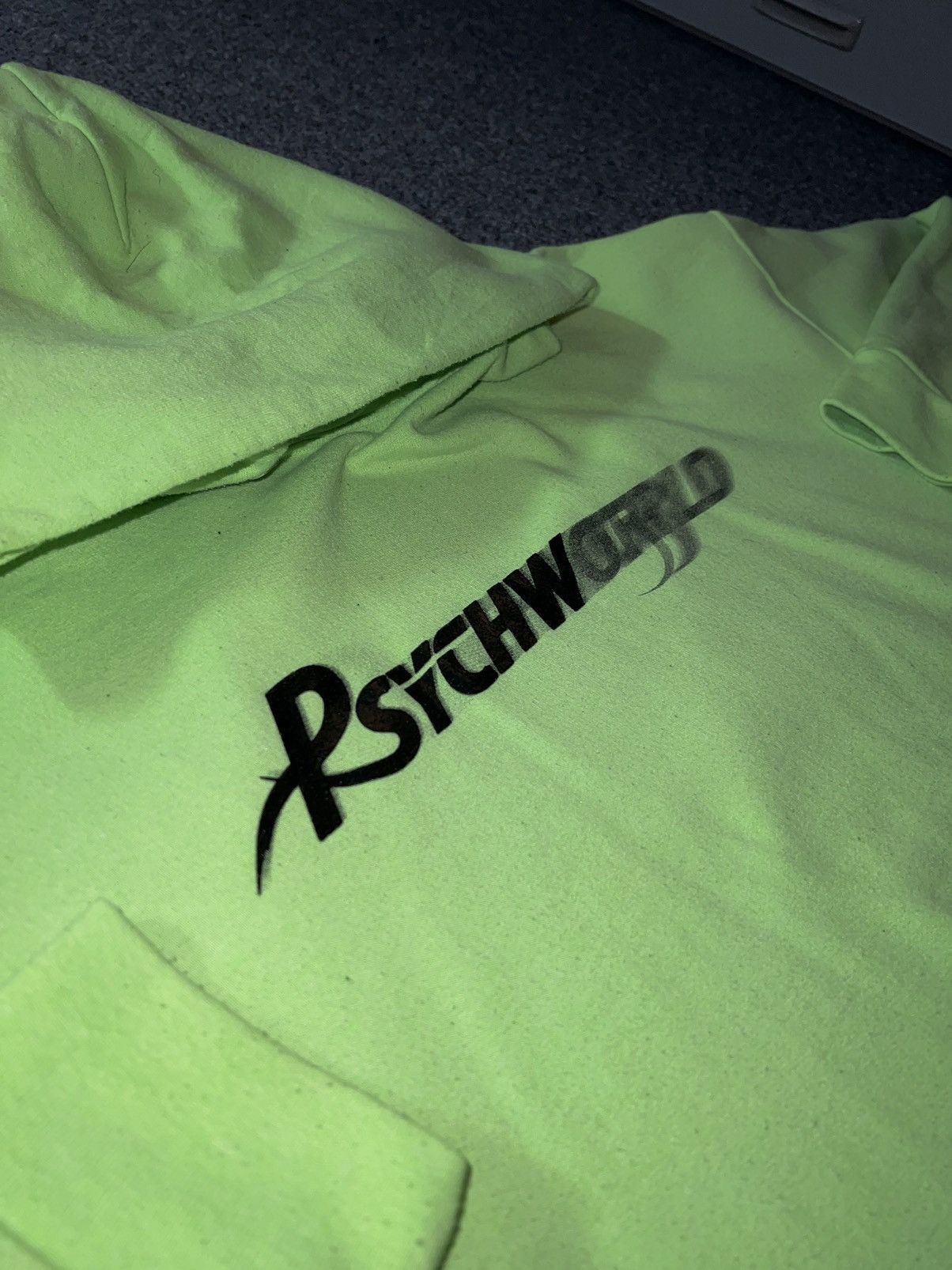 Psychworld Psychworld Reverse Motion Logo Hoodie Neon Green Size US XXL / EU 58 / 5 - 2 Preview