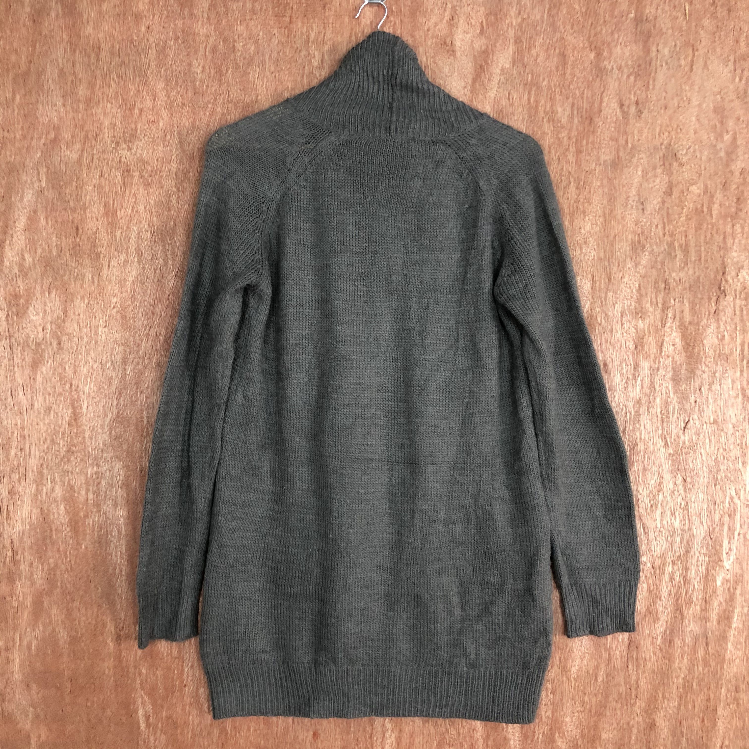 Homespun Knitwear DL Crocodile Grey Shag Shaggy Knitwear long cardigan #c553 Size US M / EU 48-50 / 2 - 10 Thumbnail