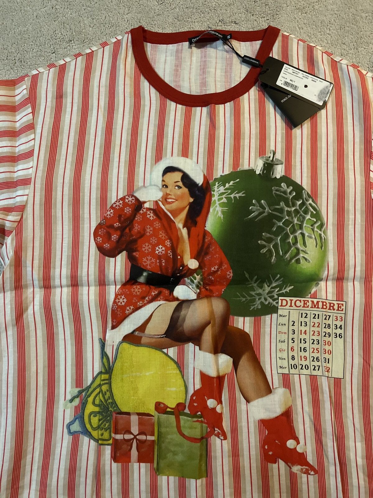 Dolce & Gabbana Dolce & gabbana calendar girl Christmas dicembre shirt Size US M / EU 48-50 / 2 - 2 Thumbnail