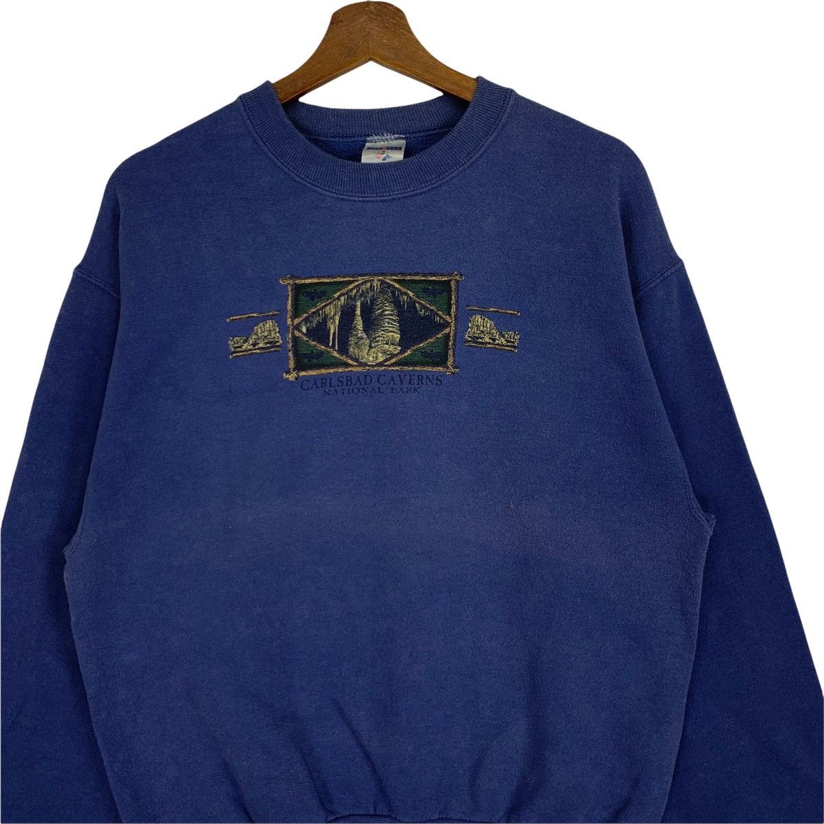 Jerzees Vintage Jerzees Carlsbad Caverns National Park Sweatshirt Size US M / EU 48-50 / 2 - 2 Thumbnail