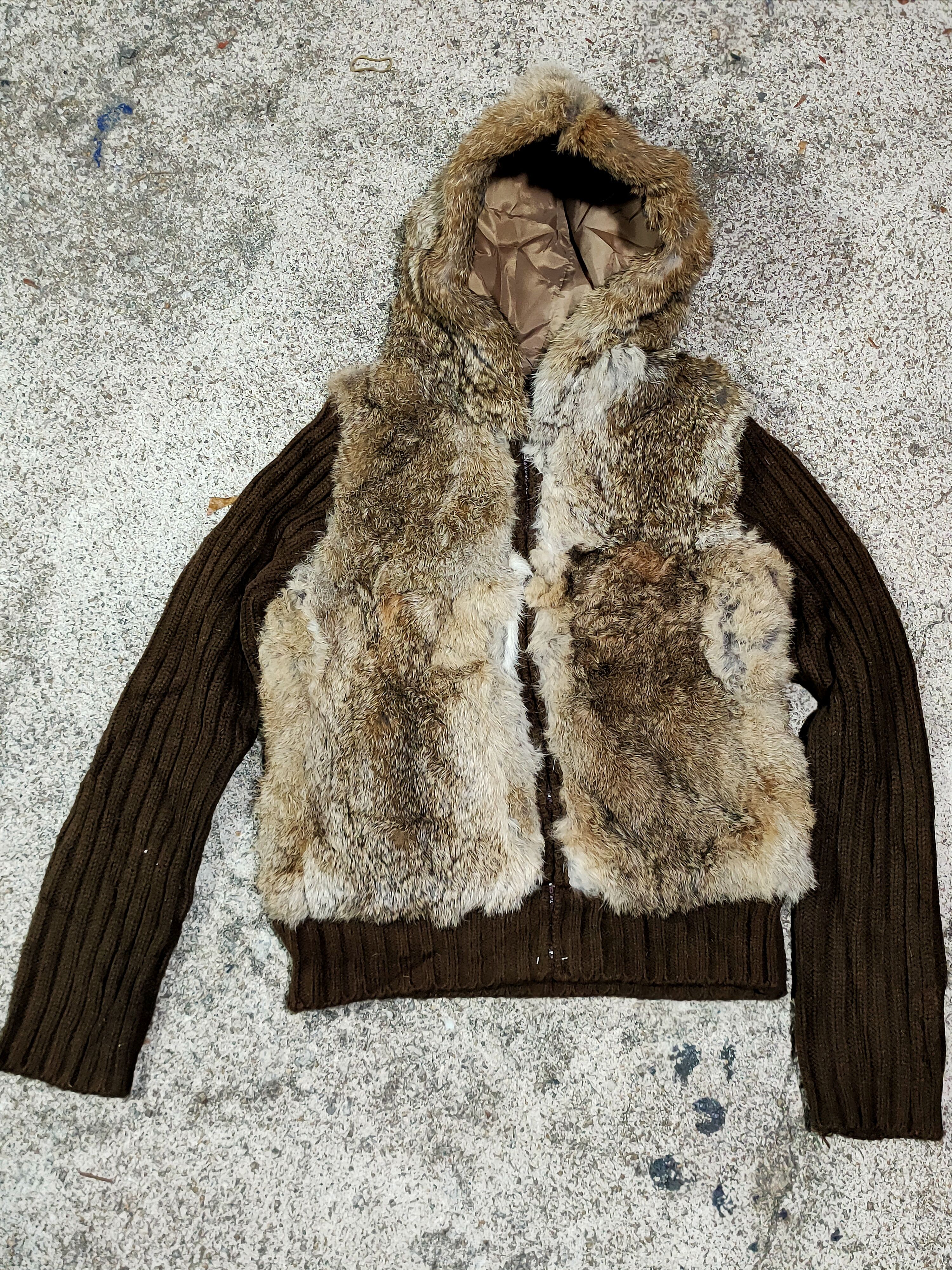 Homespun Knitwear Private knitwear fur coat rabbit jacket Size US M / EU 48-50 / 2 - 1 Thumbnail