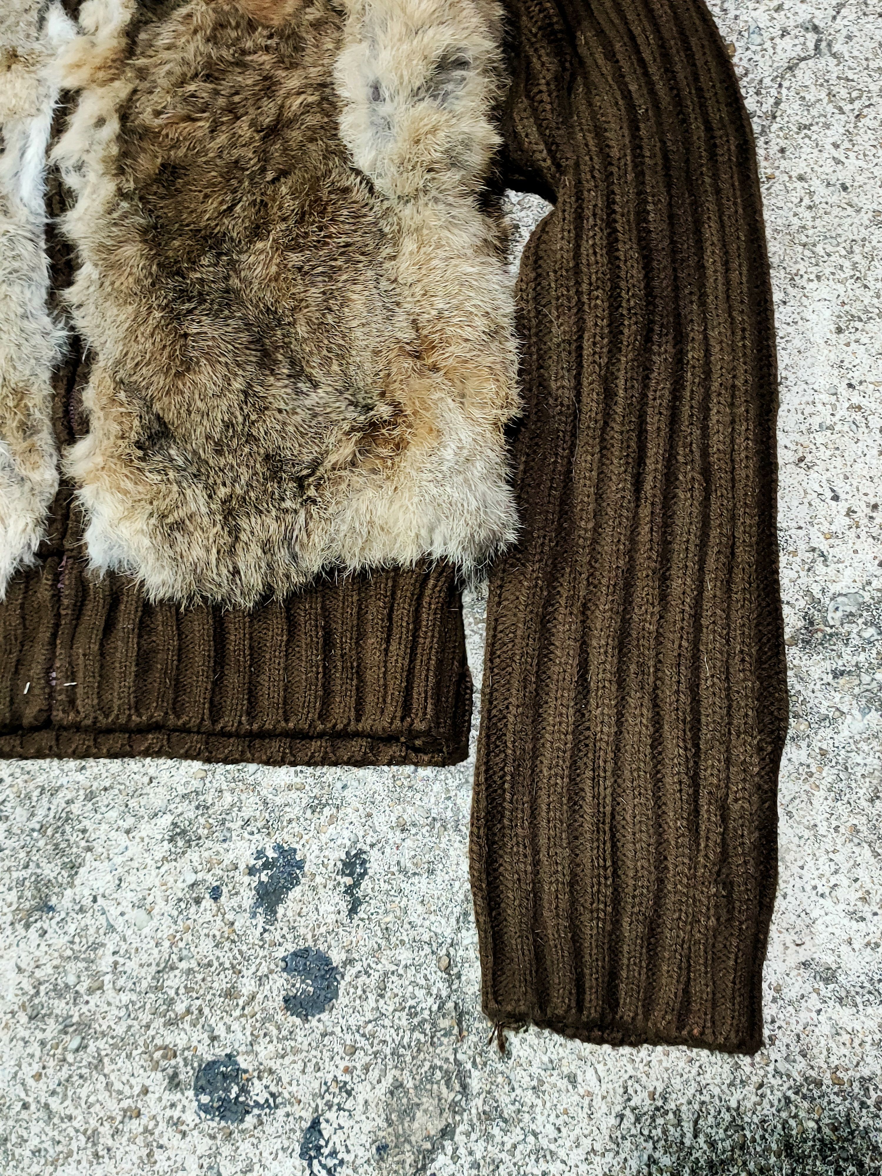 Homespun Knitwear Private knitwear fur coat rabbit jacket Size US M / EU 48-50 / 2 - 5 Thumbnail