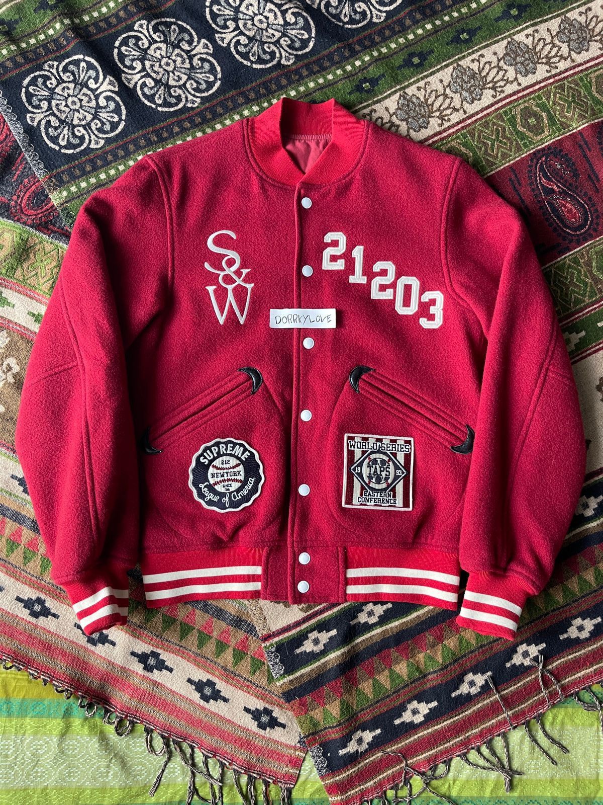 Supreme × Wtaps Supreme x Wtaps FW09 Varsity Jacket Revesible | Grailed