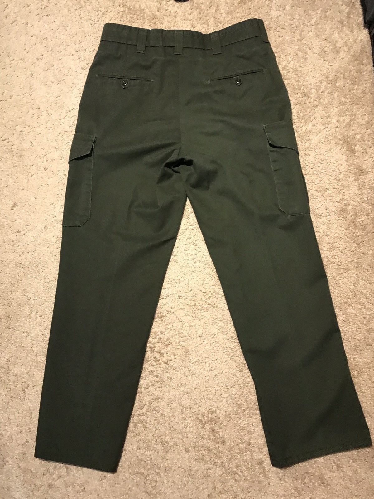 Blkbvr Olive drab cargo pants pleated flared utility stacks pockets Size US 34 / EU 50 - 10 Thumbnail