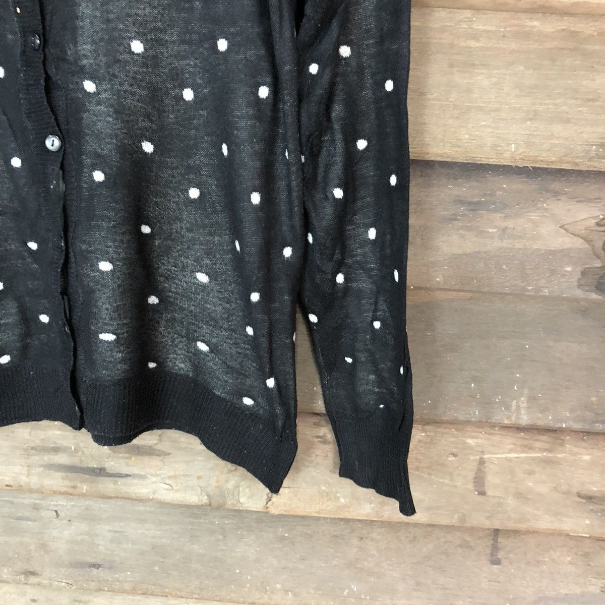 Anime Betty Boop polkadot knitwear Black Cardigan #6752 Size M / US 6-8 / IT 42-44 - 5 Thumbnail