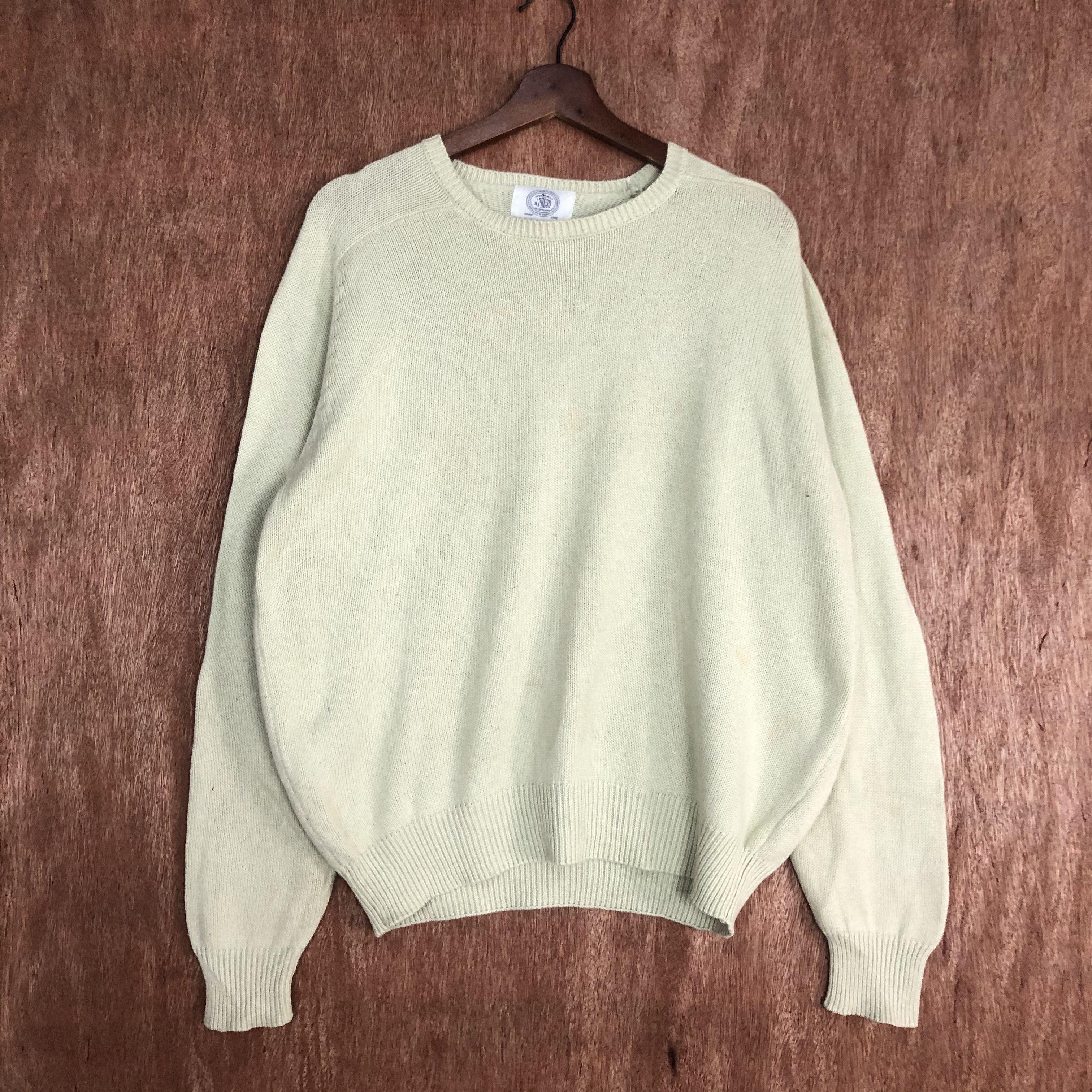 J. Press DLL J-Press Cream Knitwear sweatshirt baggy #c537 Size US M / EU 48-50 / 2 - 1 Thumbnail