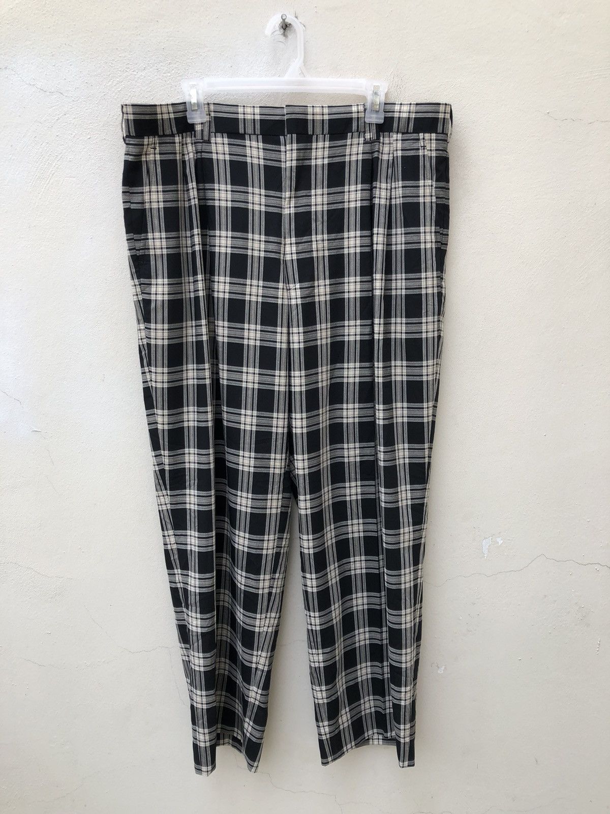 Vintage 90s River Course Japana Rayon Blend Checkered Trouser Pant Size US 38 / EU 54 - 1 Thumbnail