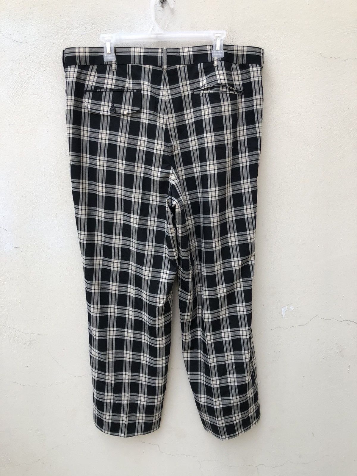 Vintage 90s River Course Japana Rayon Blend Checkered Trouser Pant Size US 38 / EU 54 - 9 Thumbnail