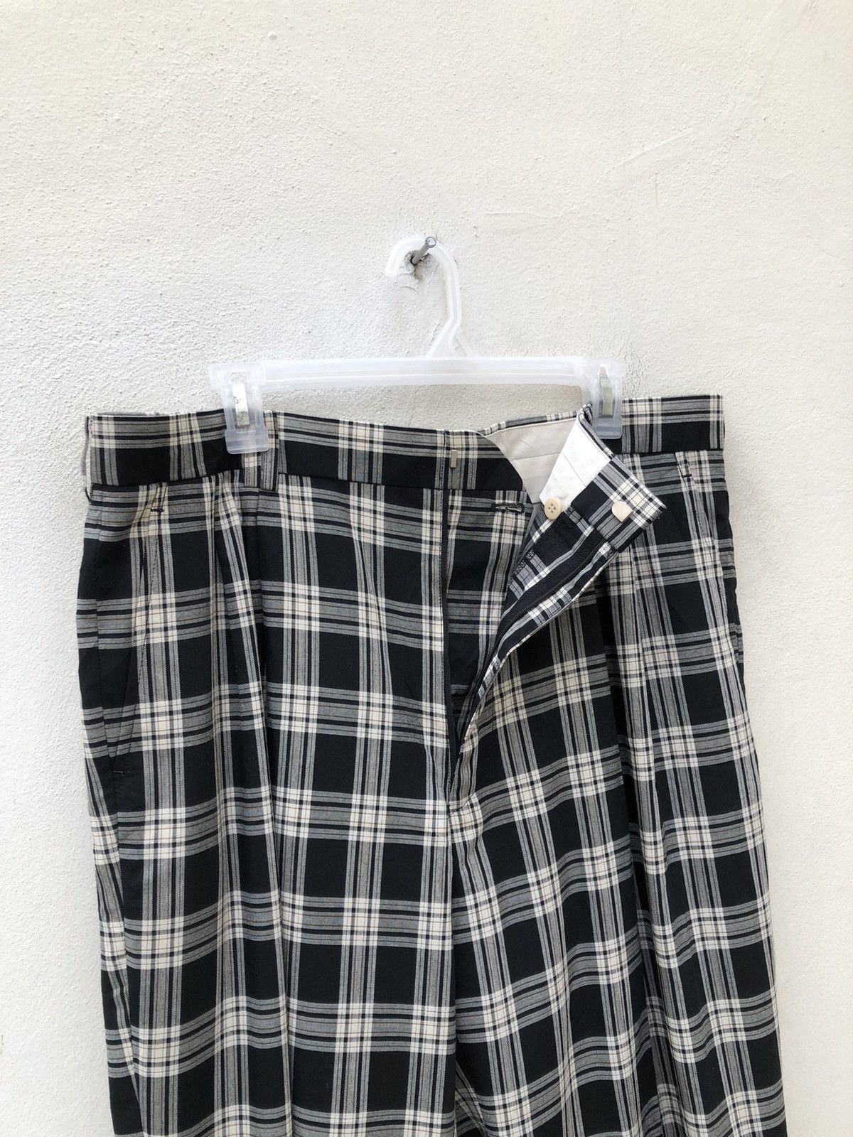 Vintage 90s River Course Japana Rayon Blend Checkered Trouser Pant Size US 38 / EU 54 - 4 Thumbnail