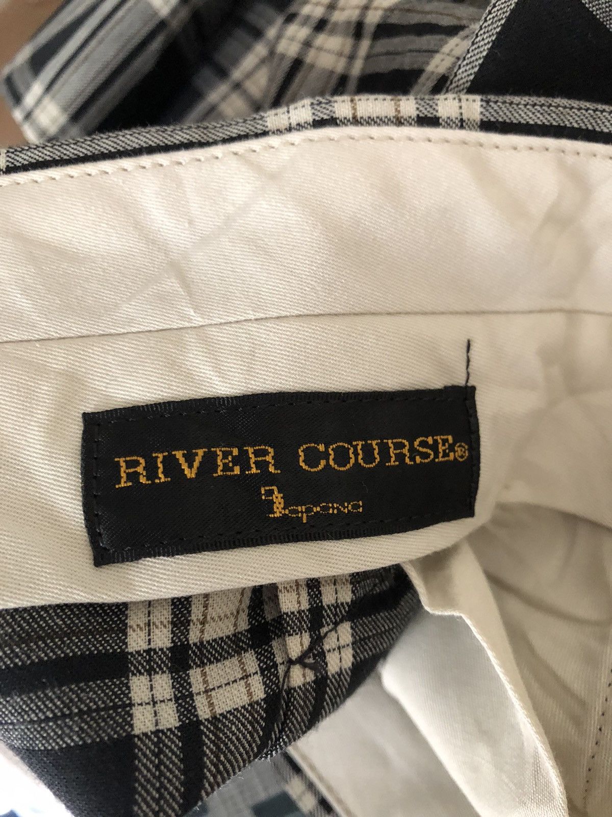 Vintage 90s River Course Japana Rayon Blend Checkered Trouser Pant Size US 38 / EU 54 - 15 Thumbnail