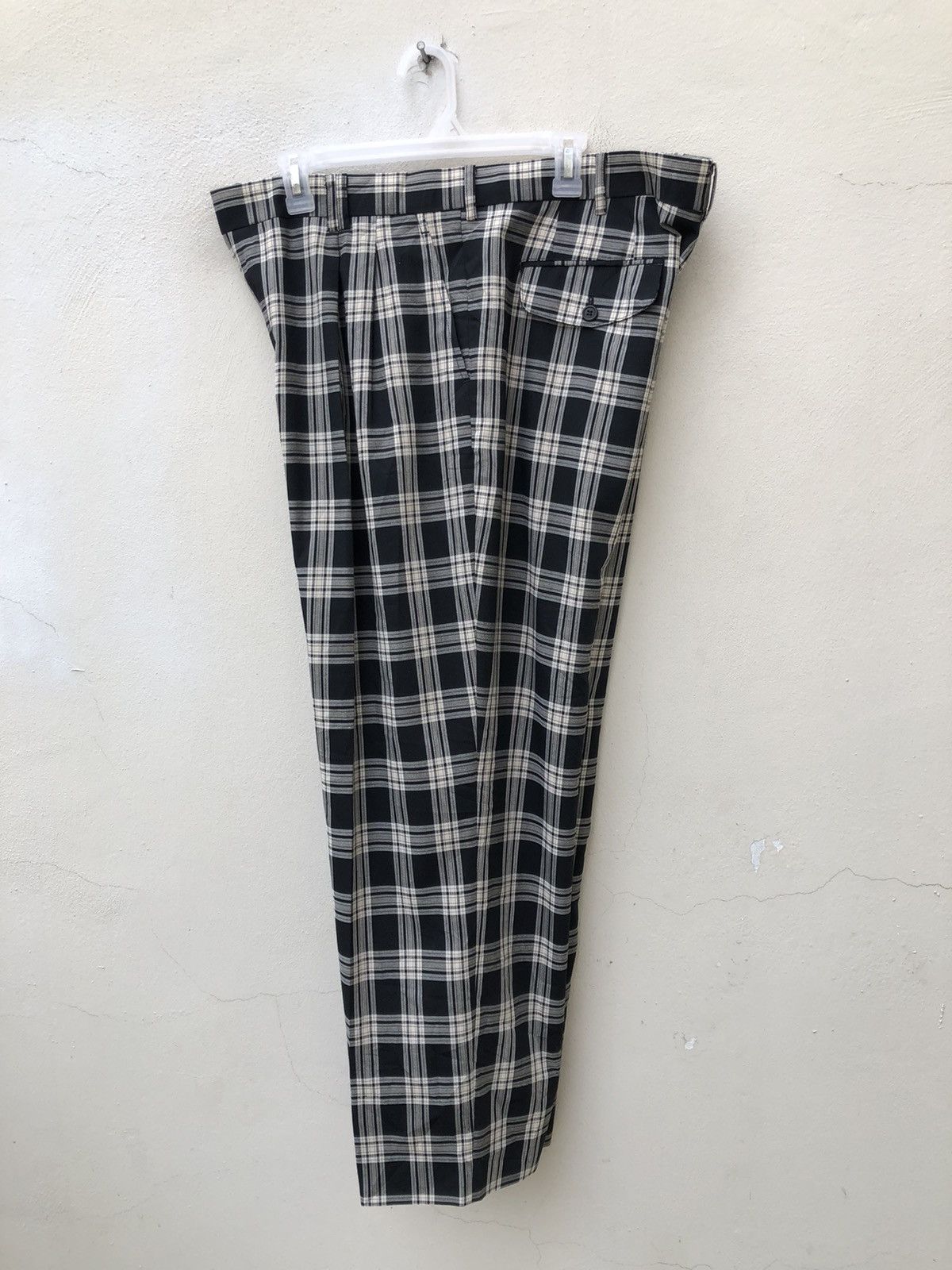 Vintage 90s River Course Japana Rayon Blend Checkered Trouser Pant Size US 38 / EU 54 - 13 Thumbnail