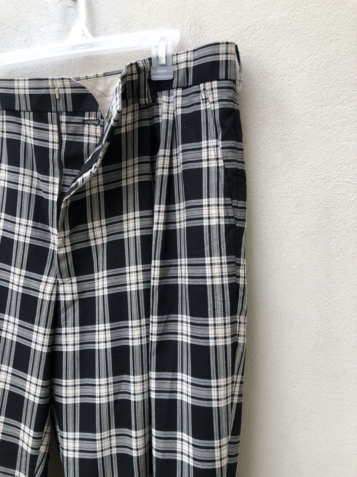 Vintage 90s River Course Japana Rayon Blend Checkered Trouser Pant Size US 38 / EU 54 - 7 Thumbnail