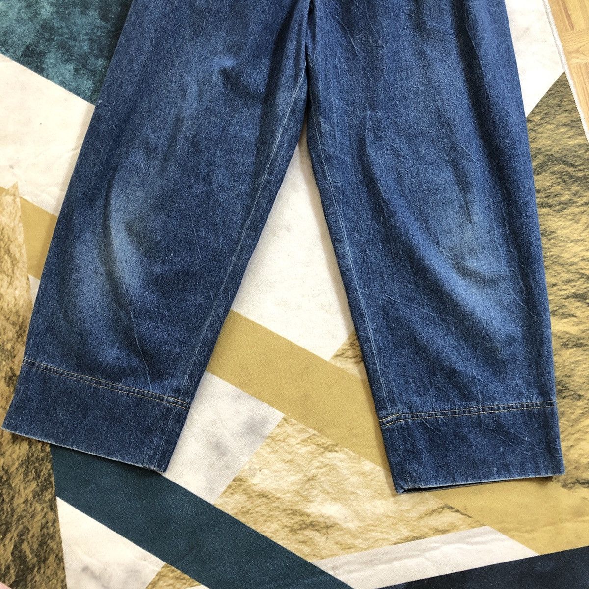 Japanese Brand × Vintage Japan Denim Parachute Pocket Low Crotch Baggy Jeans Size US 27 - 7 Thumbnail