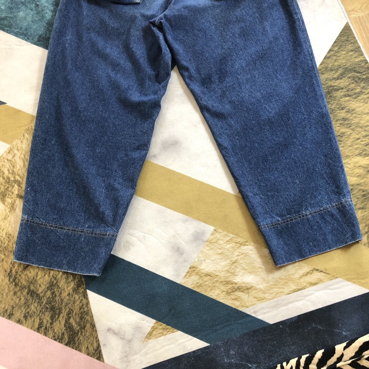 Japanese Brand × Vintage Japan Denim Parachute Pocket Low Crotch Baggy Jeans Size US 27 - 4 Thumbnail