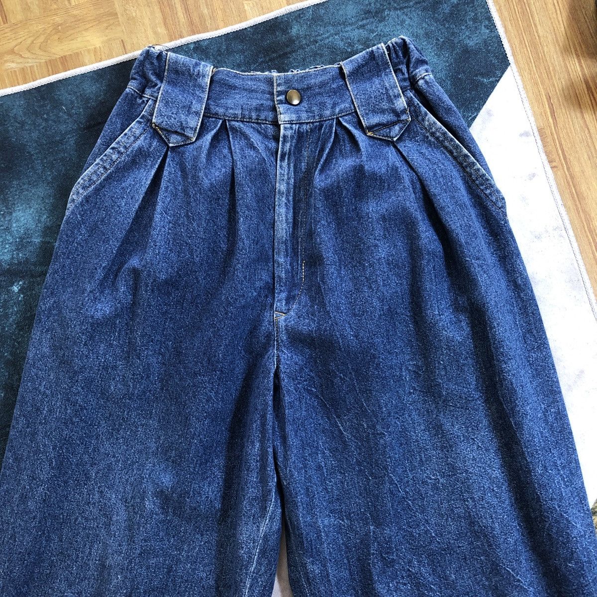 Japanese Brand × Vintage Japan Denim Parachute Pocket Low Crotch Baggy Jeans Size US 27 - 6 Thumbnail