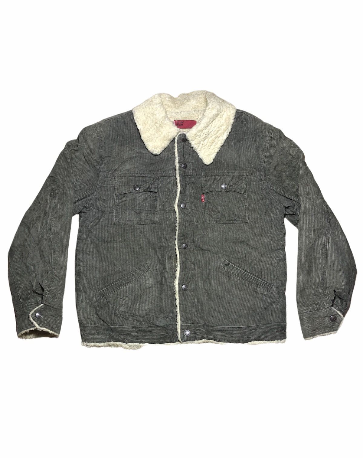 Levi's × Vintage VINTAGE LEVIS CORDUROY SHERPA SNAP BUTTON JACKET Size US M / EU 48-50 / 2 - 1 Thumbnail