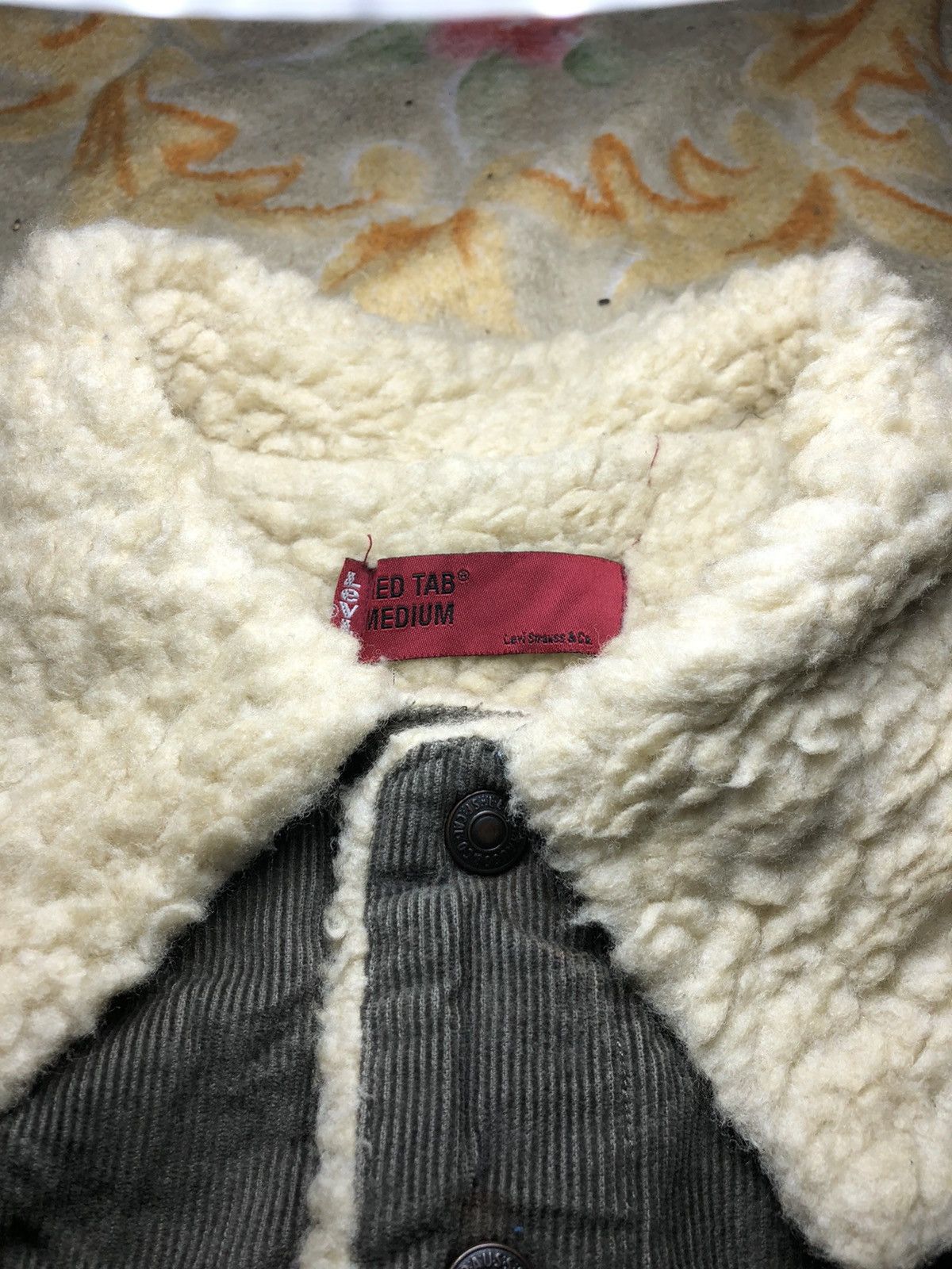 Levi's × Vintage VINTAGE LEVIS CORDUROY SHERPA SNAP BUTTON JACKET Size US M / EU 48-50 / 2 - 4 Thumbnail