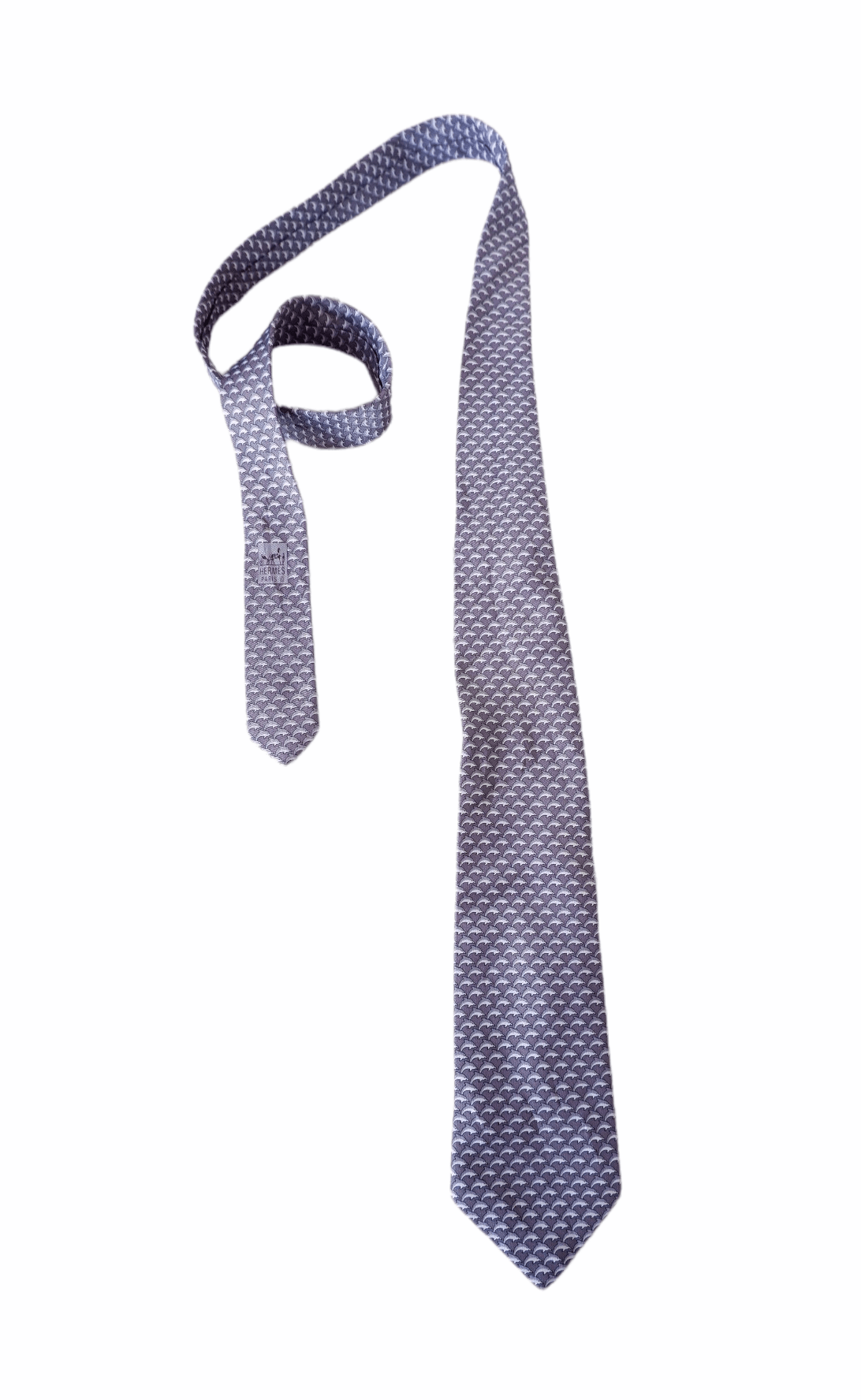 Hermes Vintage Hermes Paris Dolphin Tie Size ONE SIZE - 2 Thumbnail