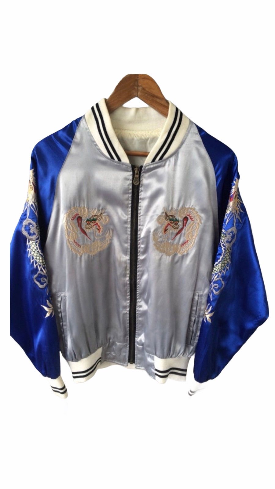 Other Sukajan Japan Yokosuka Dragon Blue Souvenirs Embroidery Size US L / EU 52-54 / 3 - 2 Thumbnail