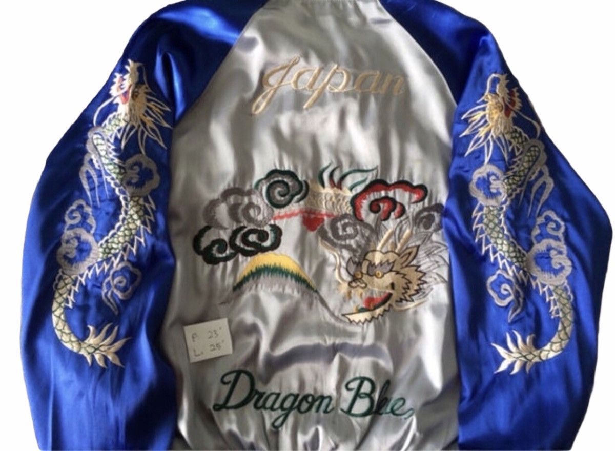 Other Sukajan Japan Yokosuka Dragon Blue Souvenirs Embroidery Size US L / EU 52-54 / 3 - 3 Thumbnail