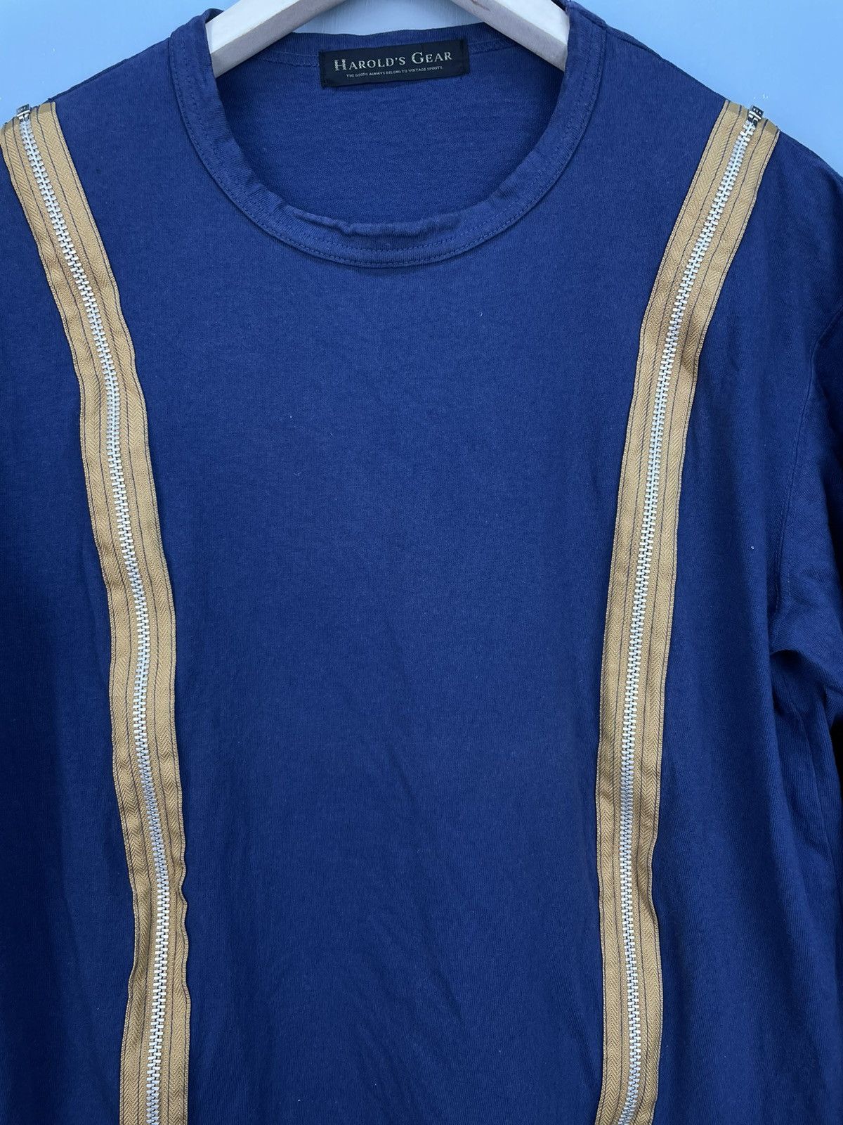 Japanese Brand Harold’s Gear long sleeve t shirt zip design Size US M / EU 48-50 / 2 - 4 Thumbnail