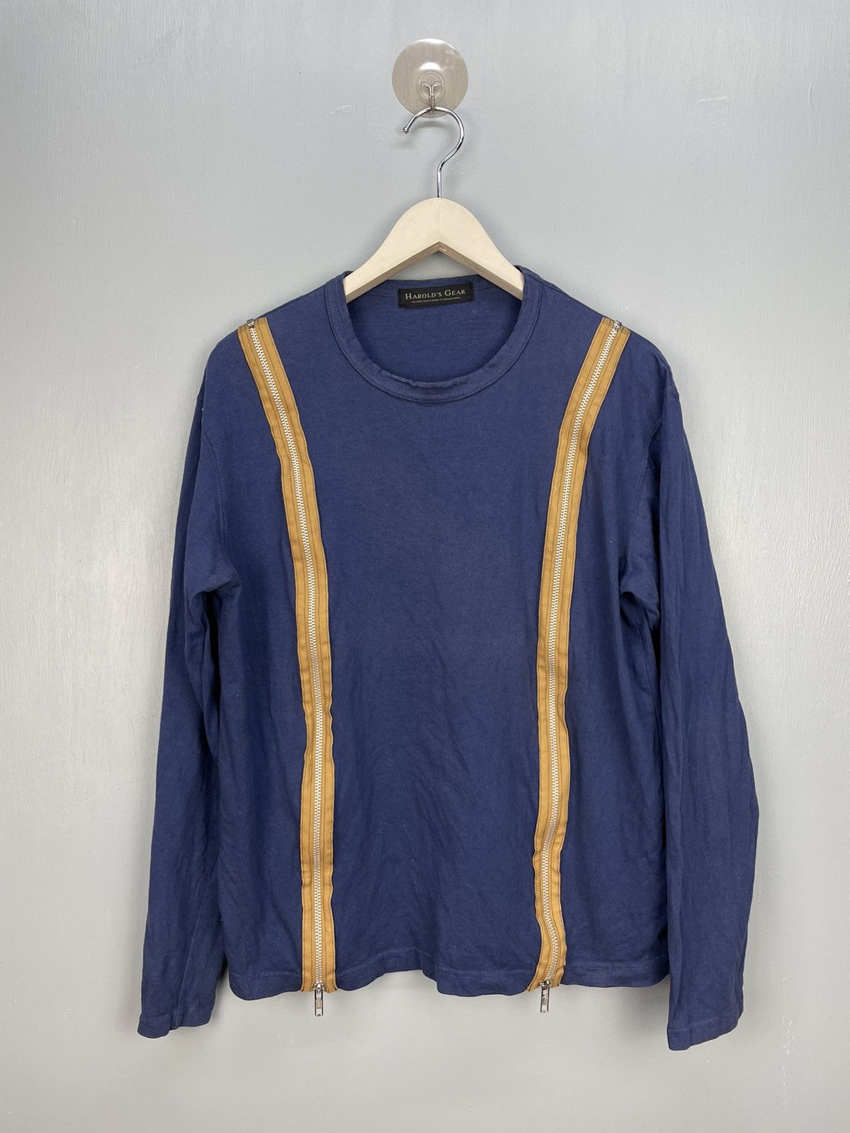 Japanese Brand Harold’s Gear long sleeve t shirt zip design Size US M / EU 48-50 / 2 - 1 Thumbnail